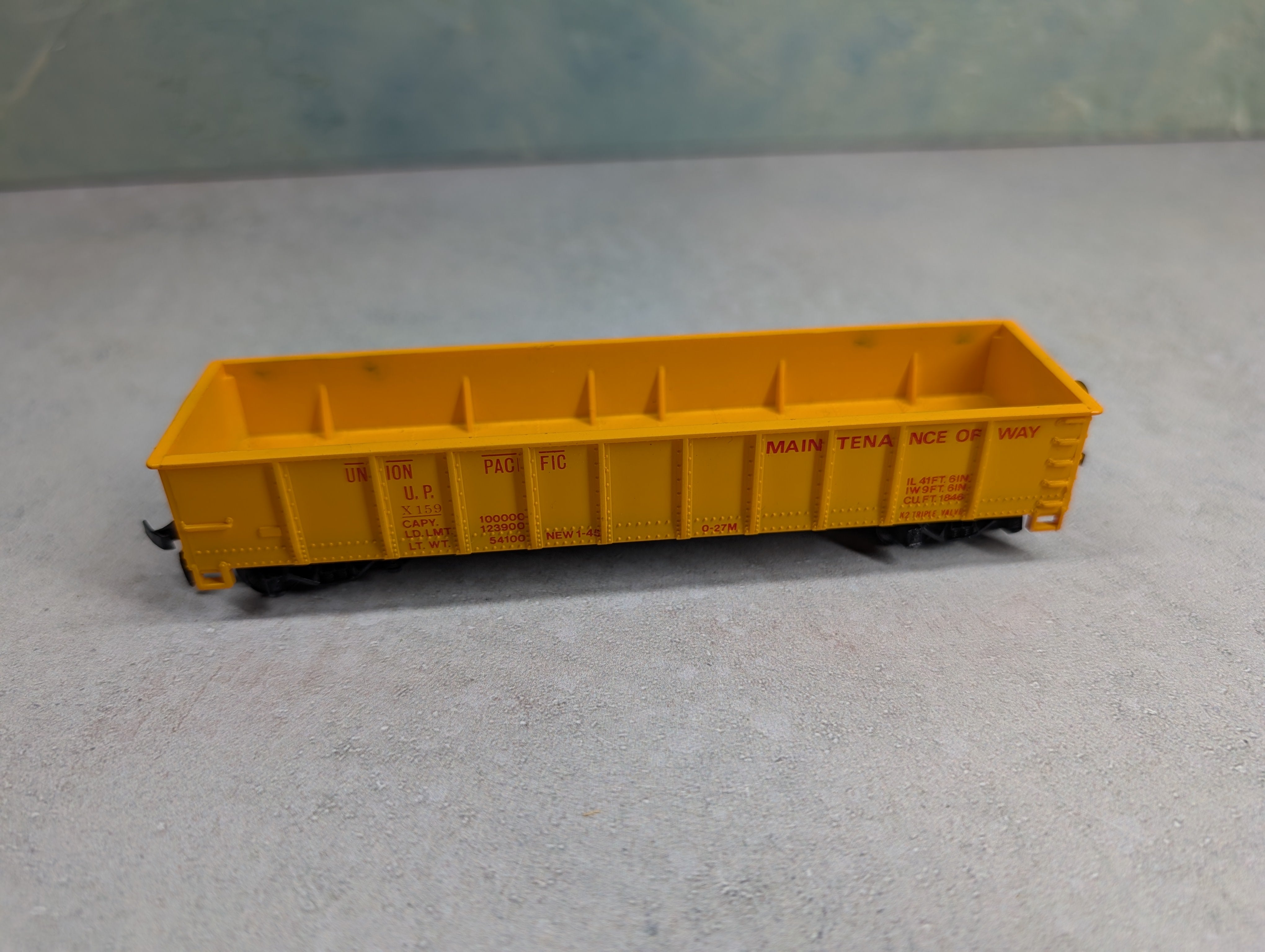 USED Tyco HO Scale 40' Gondola Union Pacific UP #X159 MOW