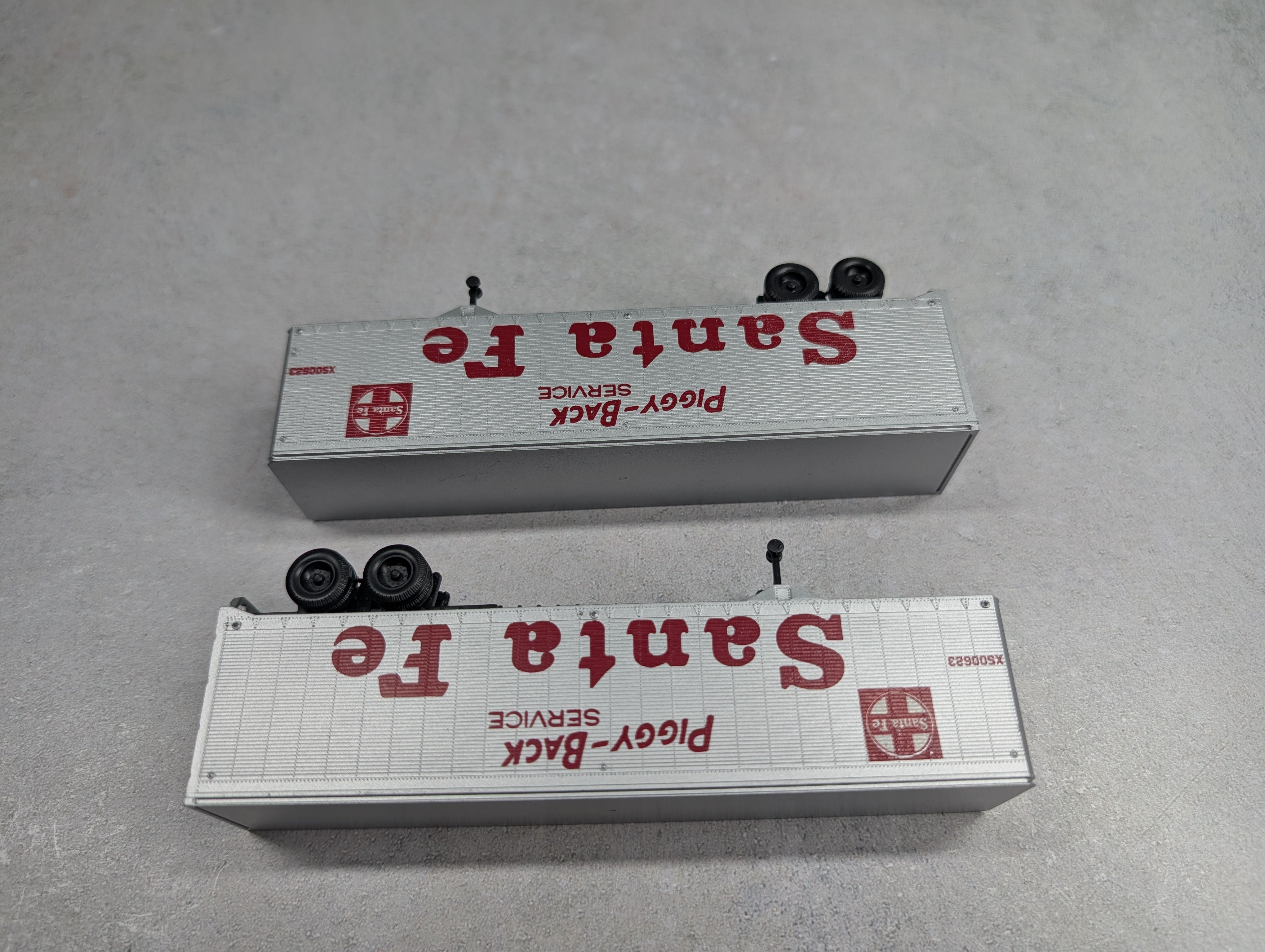 USED Athearn HO Scale 40' Trailers Santa Fe #X500623 (2 pcs)