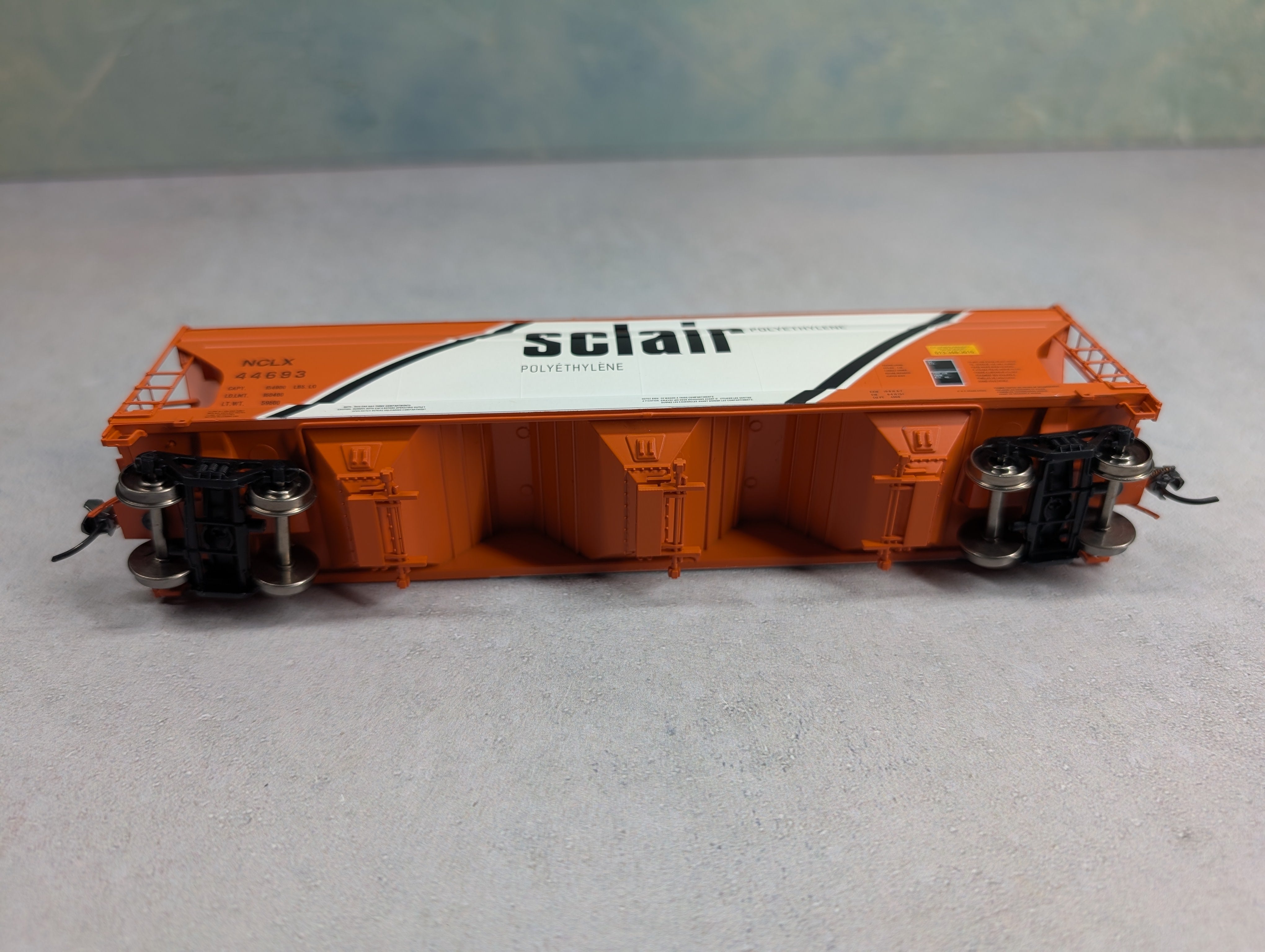 USED Intermountain 47020-13 HO Scale ACF 4650 Cu Ft 3 Bay Hopper Sclair NCLX #44693