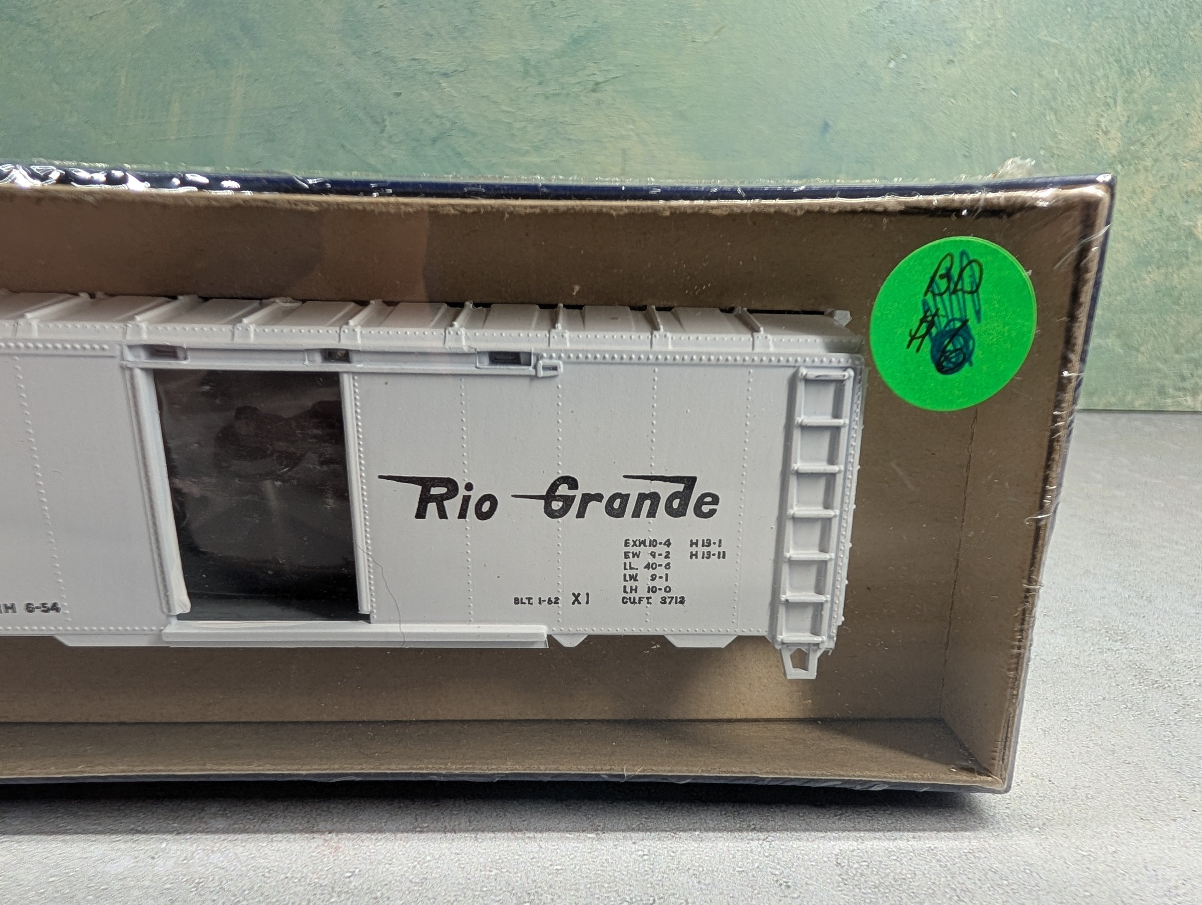 Roundhouse 1048 HO Scale 40' Box Car Rio Grande D&RGW #60004 Cookie Box, Sealed KIT