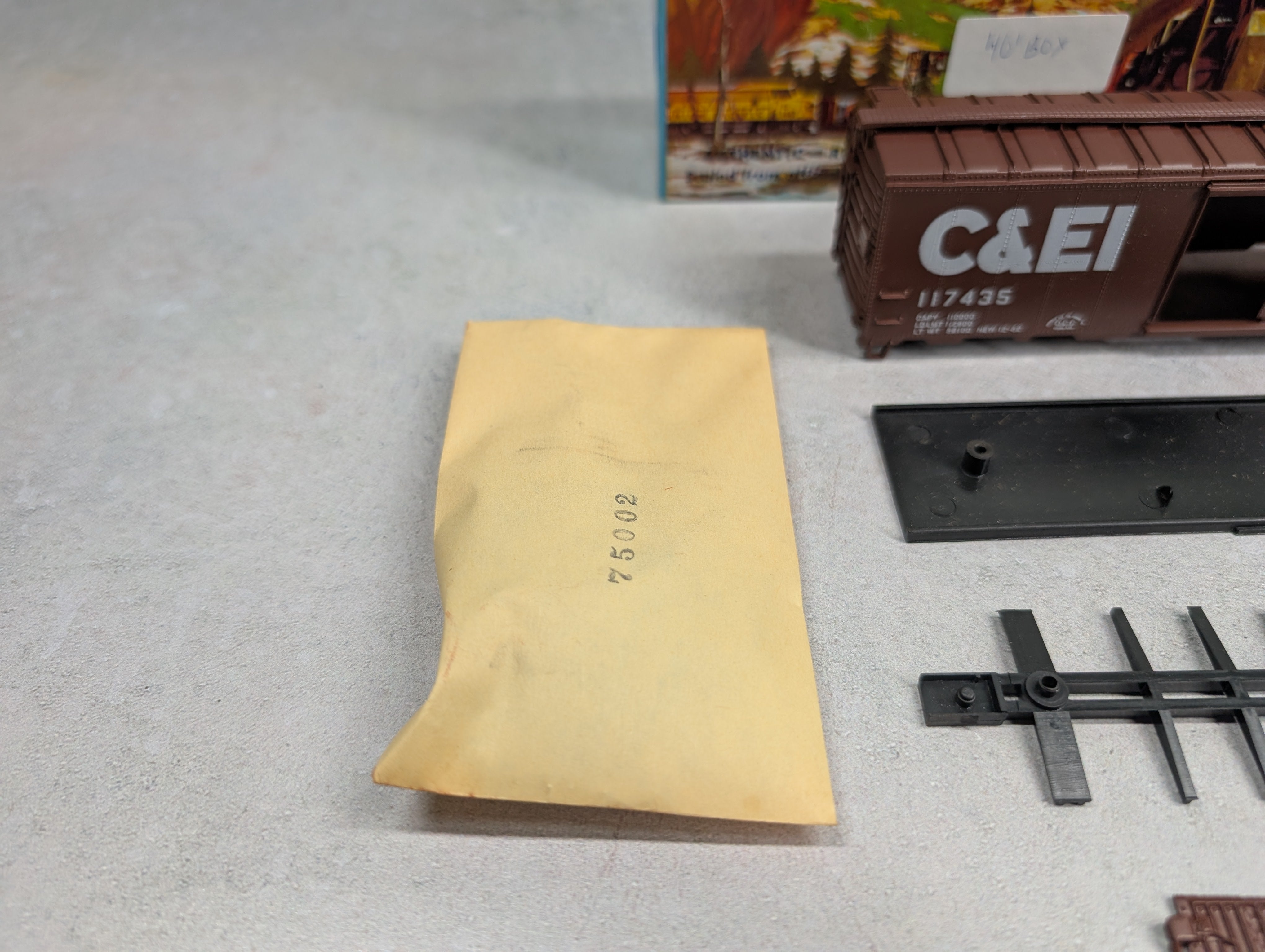 USED Athearn HO Scale 40' Box Car Chicago & Eastern Illinois C&EI #117435 Bev-Bel KIT
