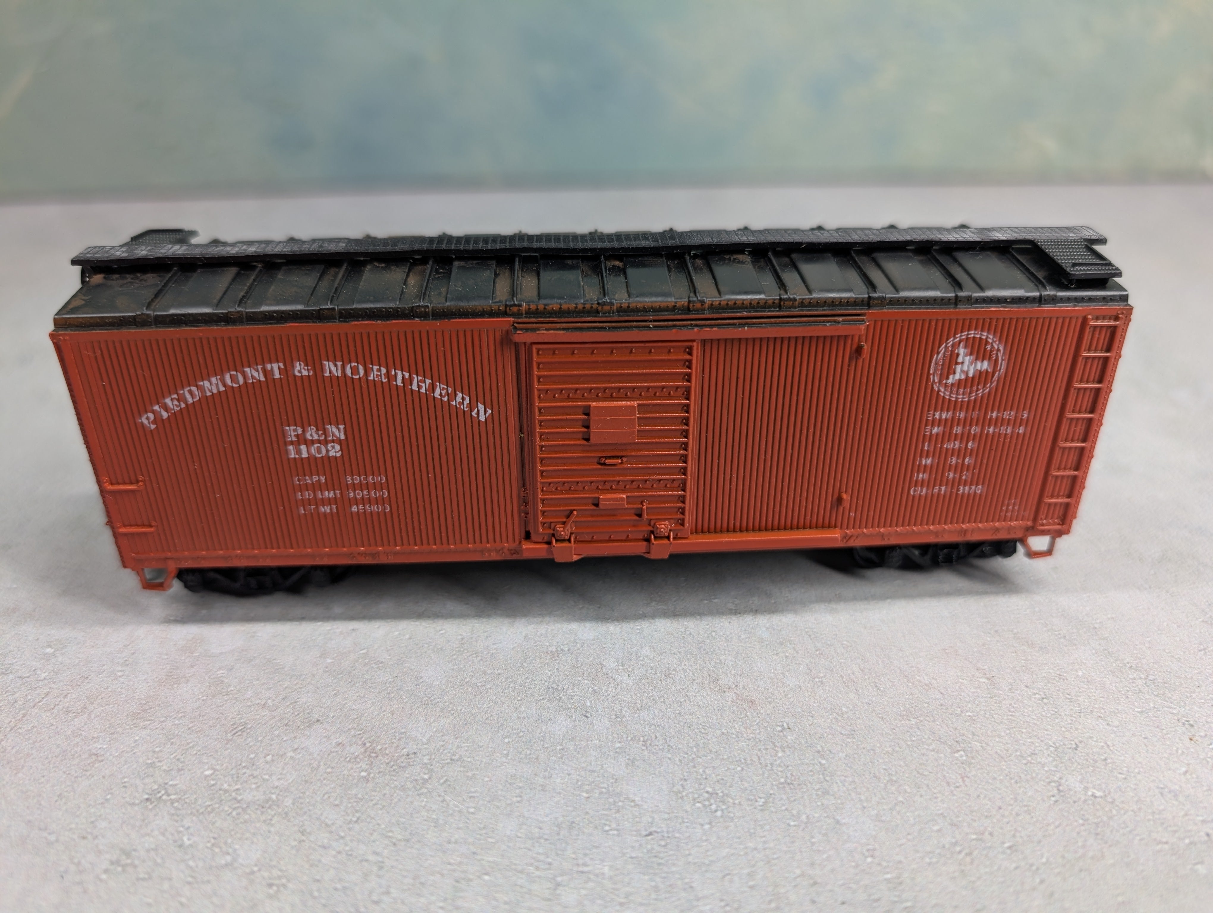 USED Athearn HO Scale 40' Wood Sided Box Car Piedmont & Northern P&N #1102 Rare