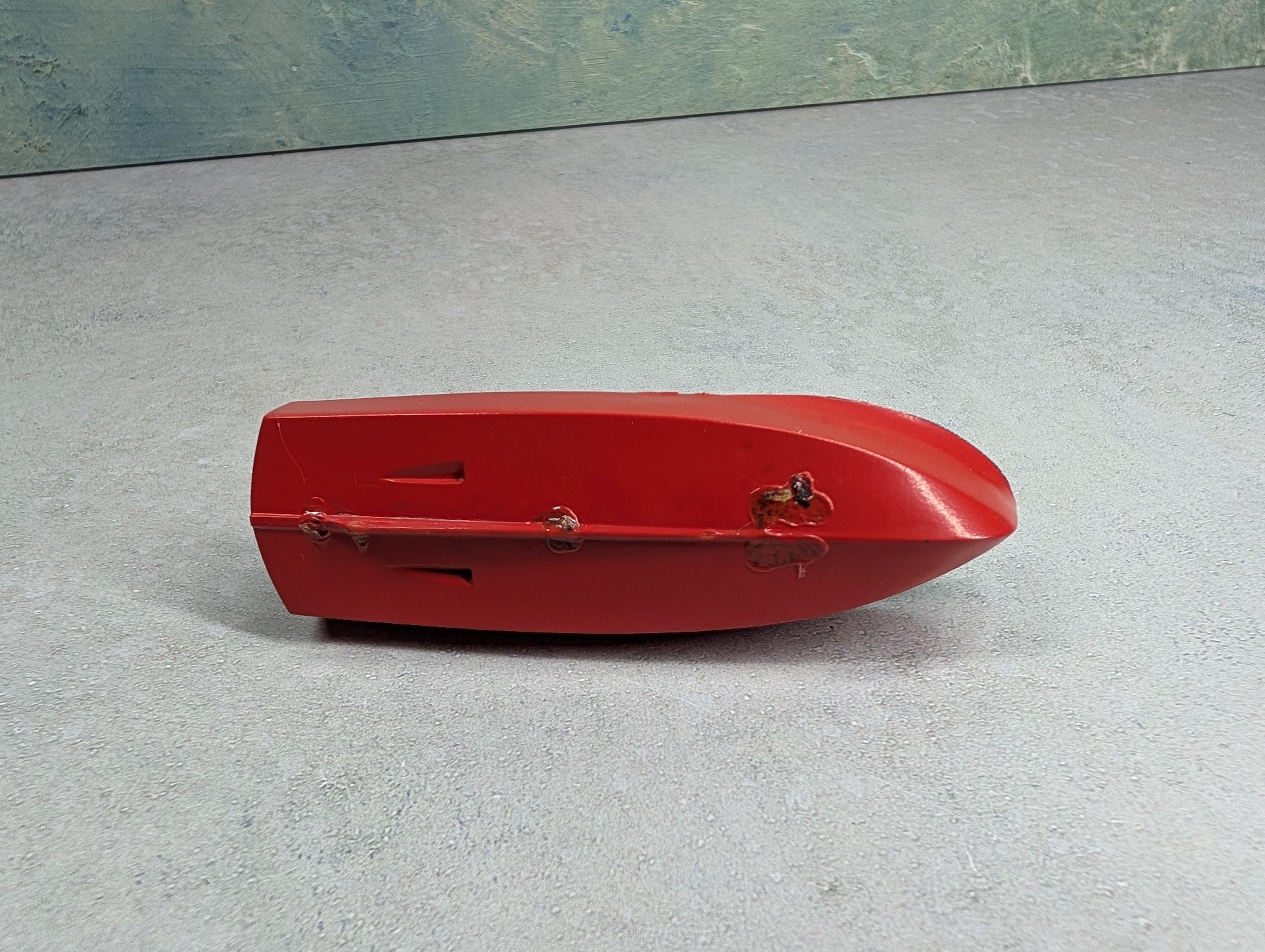 USED HO Scale 50' Flat Car Seaboard Air Line SBD #21195 w/ Boat Load