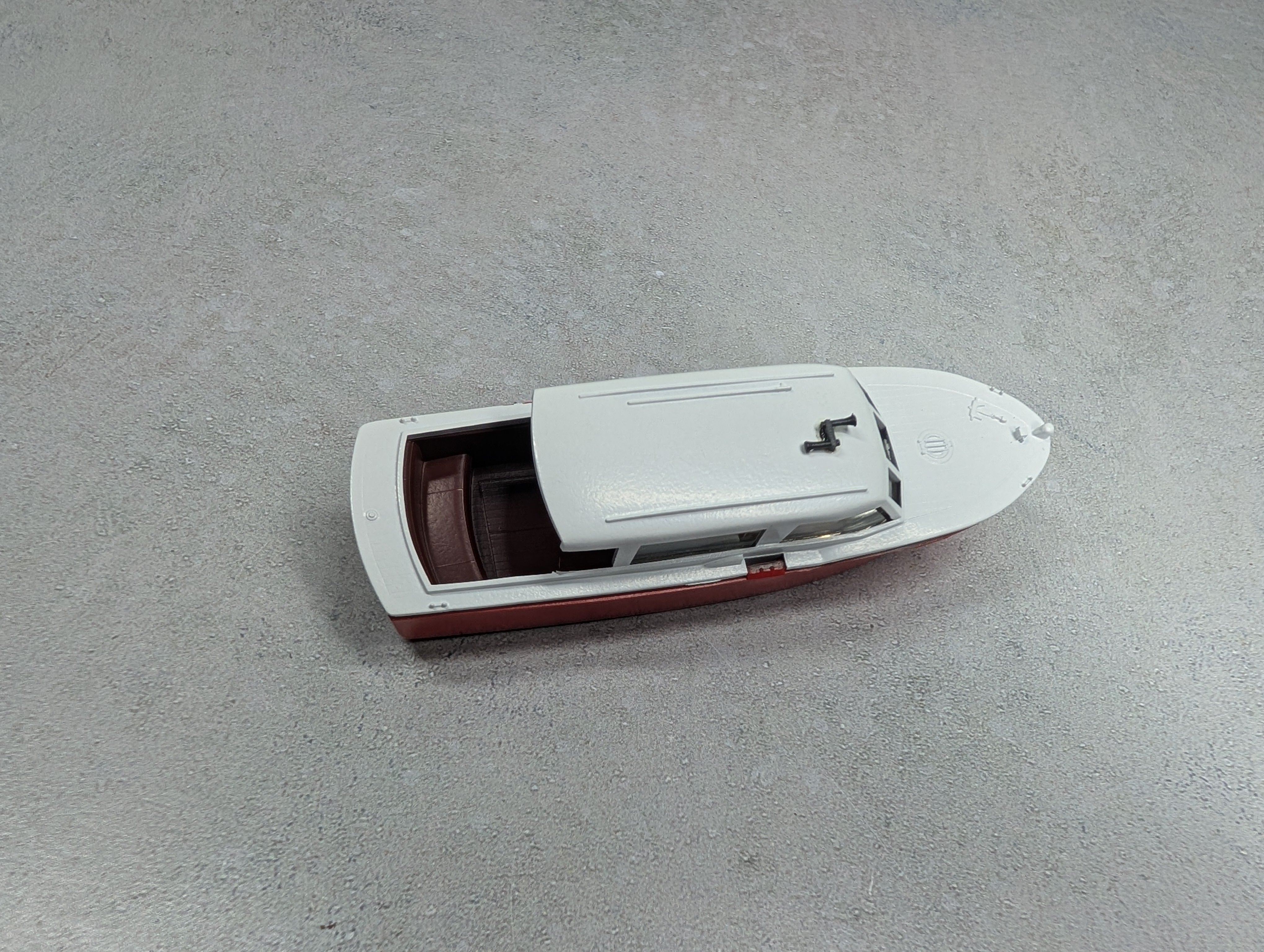 USED HO Scale 50' Flat Car Seaboard Air Line SBD #21195 w/ Boat Load