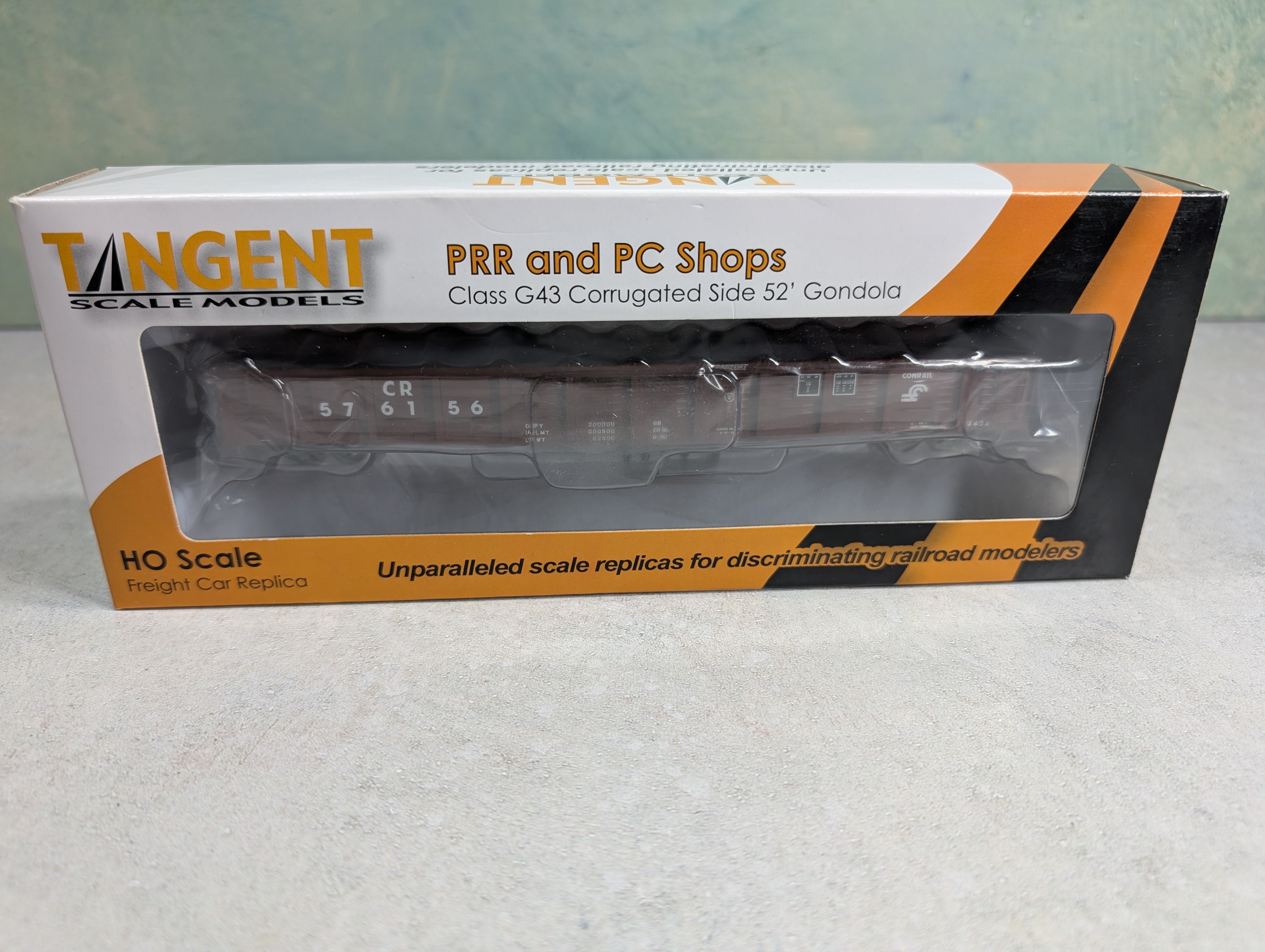 Tangent 17014-10 HO Scale PRR and PC Shops Class G43 52' Gondola Conrail CR #576156