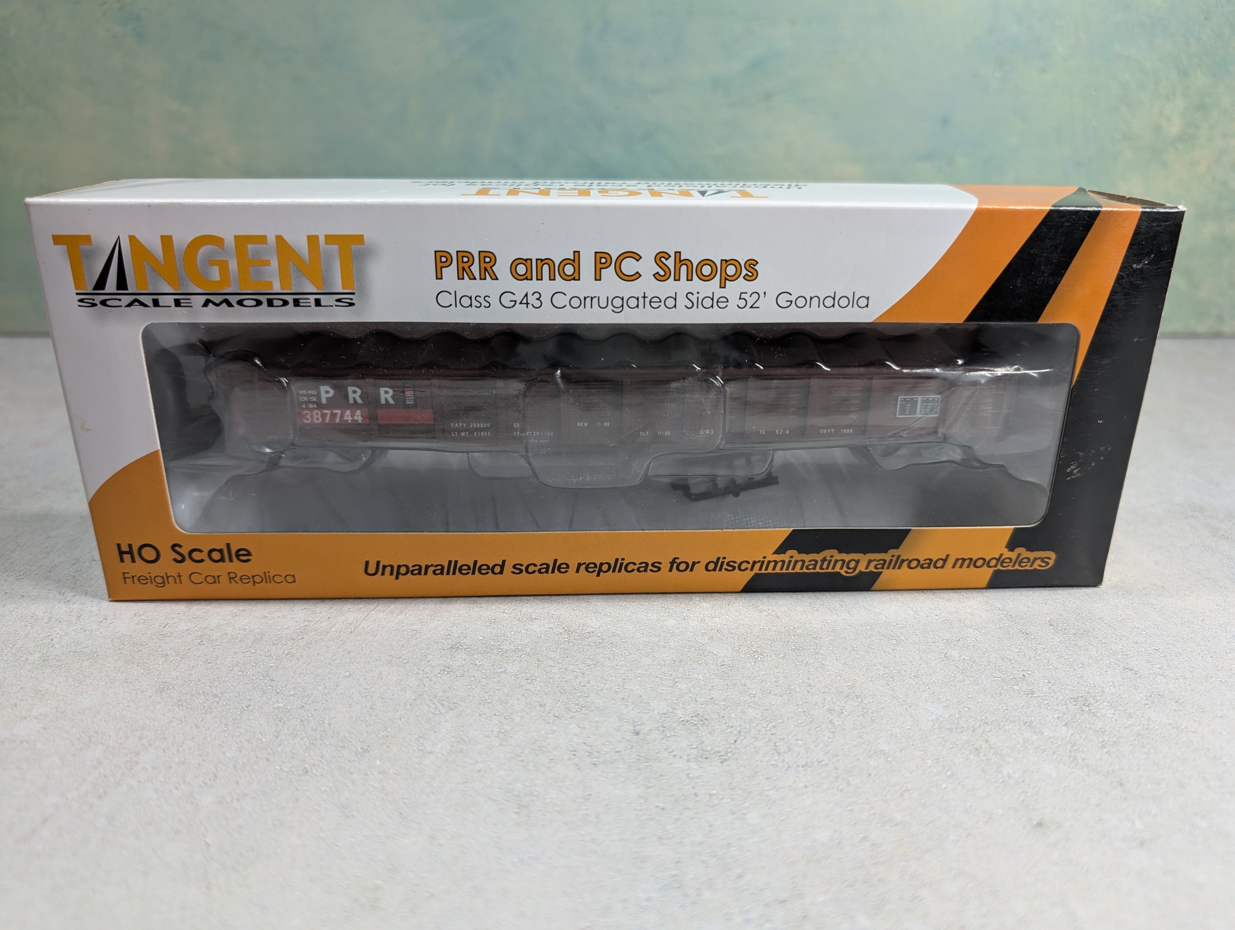 Tangent 17019-01 HO Scale PRR and PC Shops Class G43 52' Gondola Conrail PRR #387744