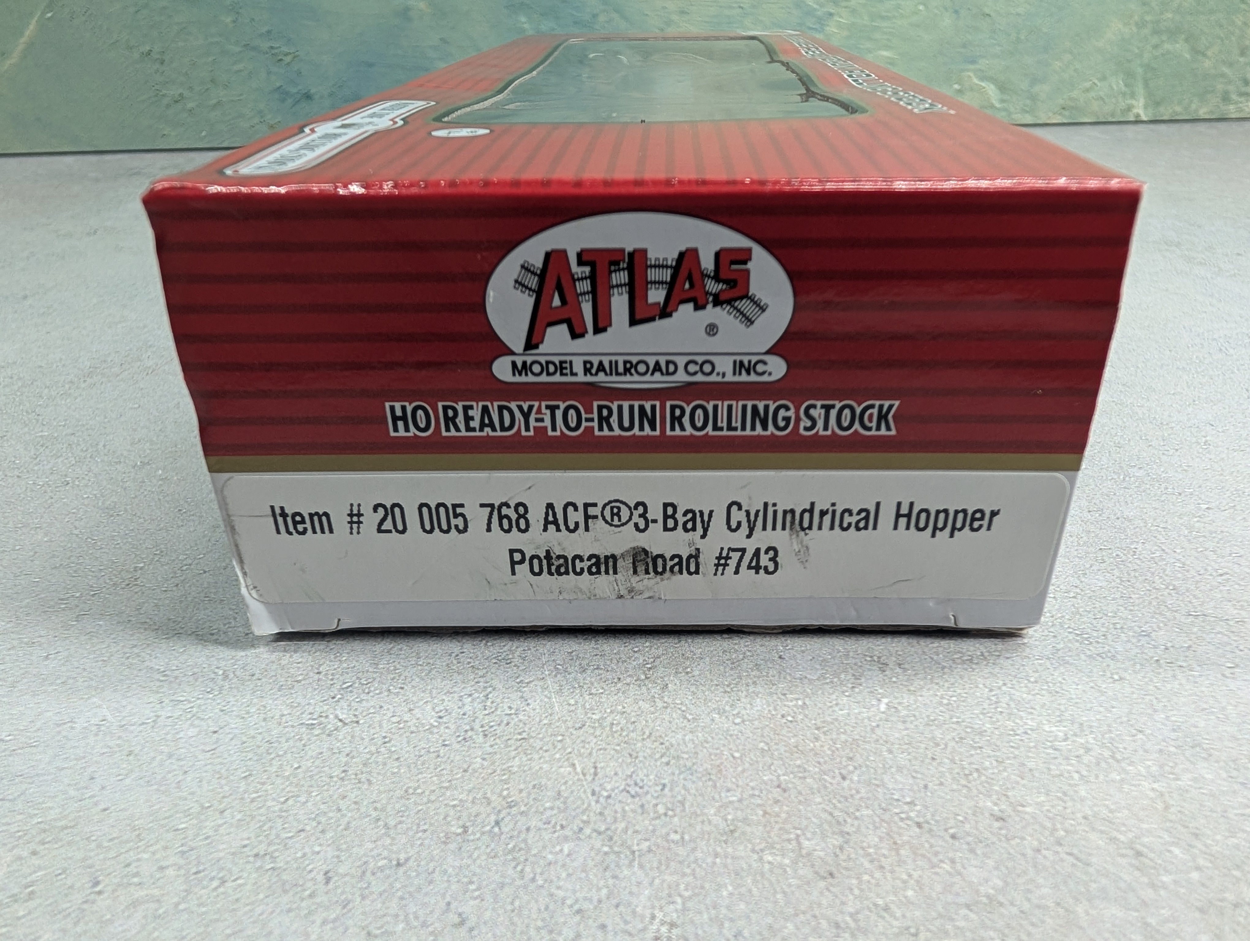 Atlas 20005768 HO Scale ACF 3-Bay Cylindrical Hopper Potacan ALWX #743