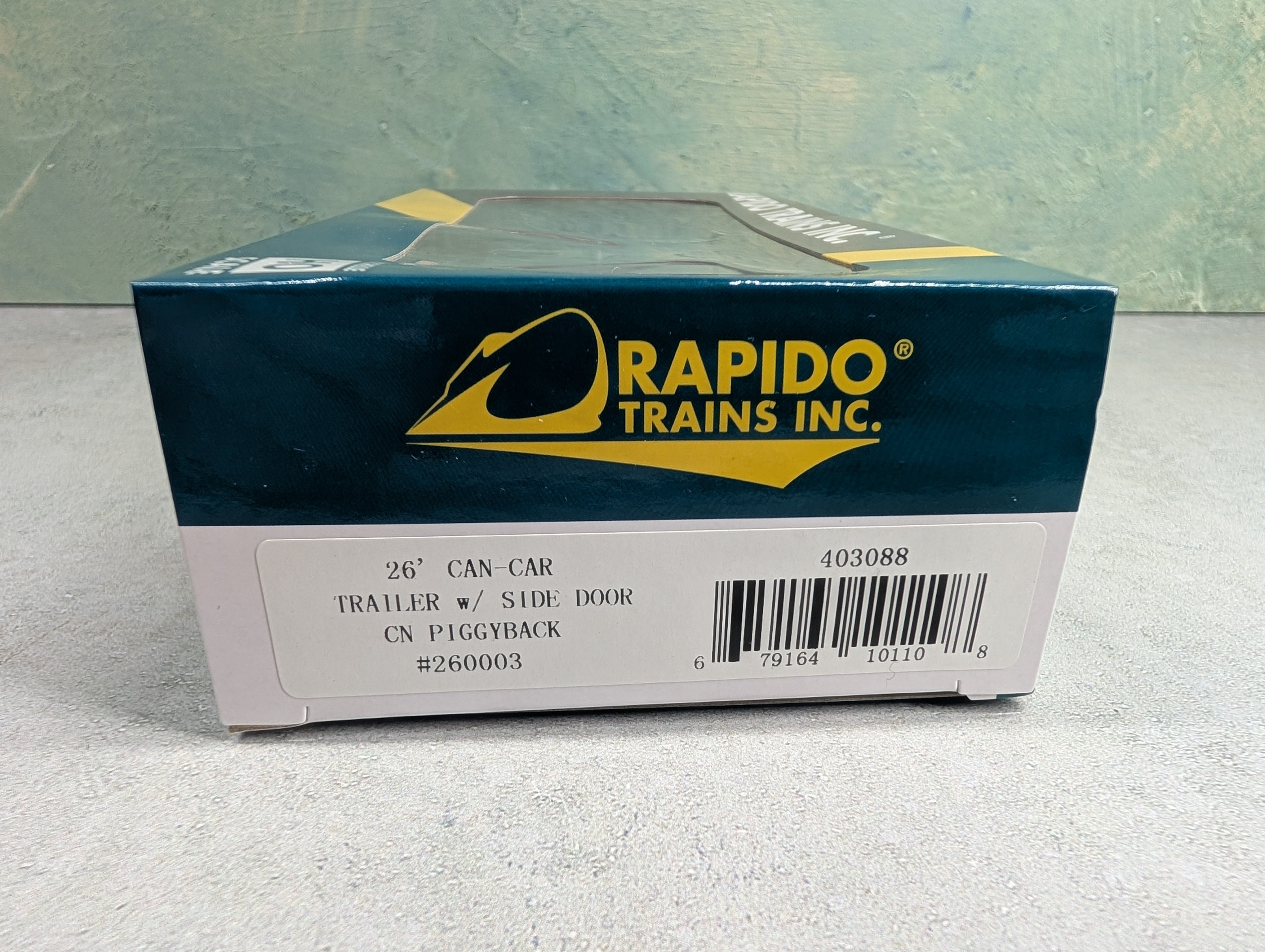 Rapido 403088 HO Scale 26' Can-Car Trailer w/ Side Door Piggyback Canadian National CNPZ #260003