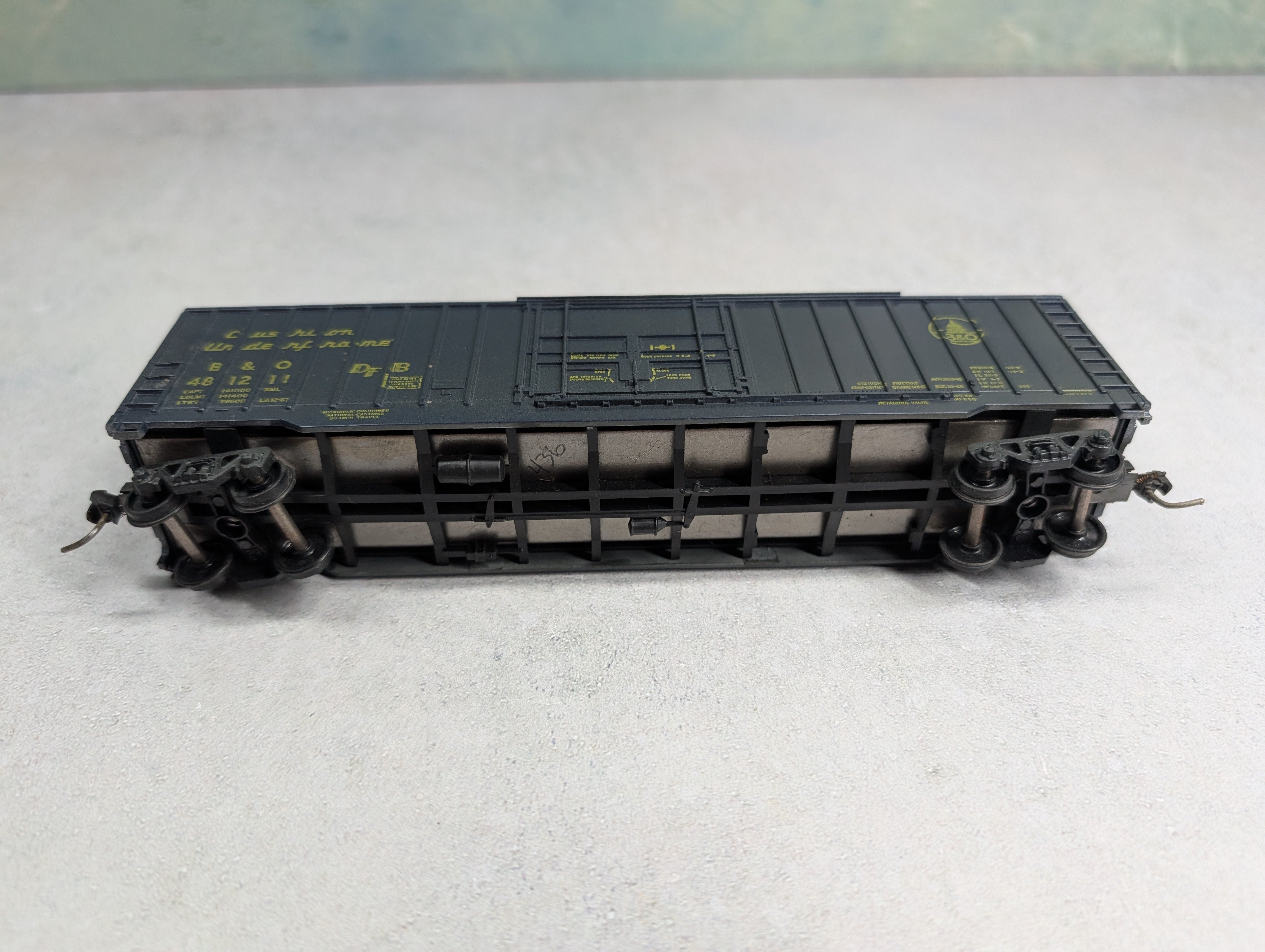 USED Athearn HO Scale 50' Box Car Baltimore and Ohio B&O #481211 Weathered