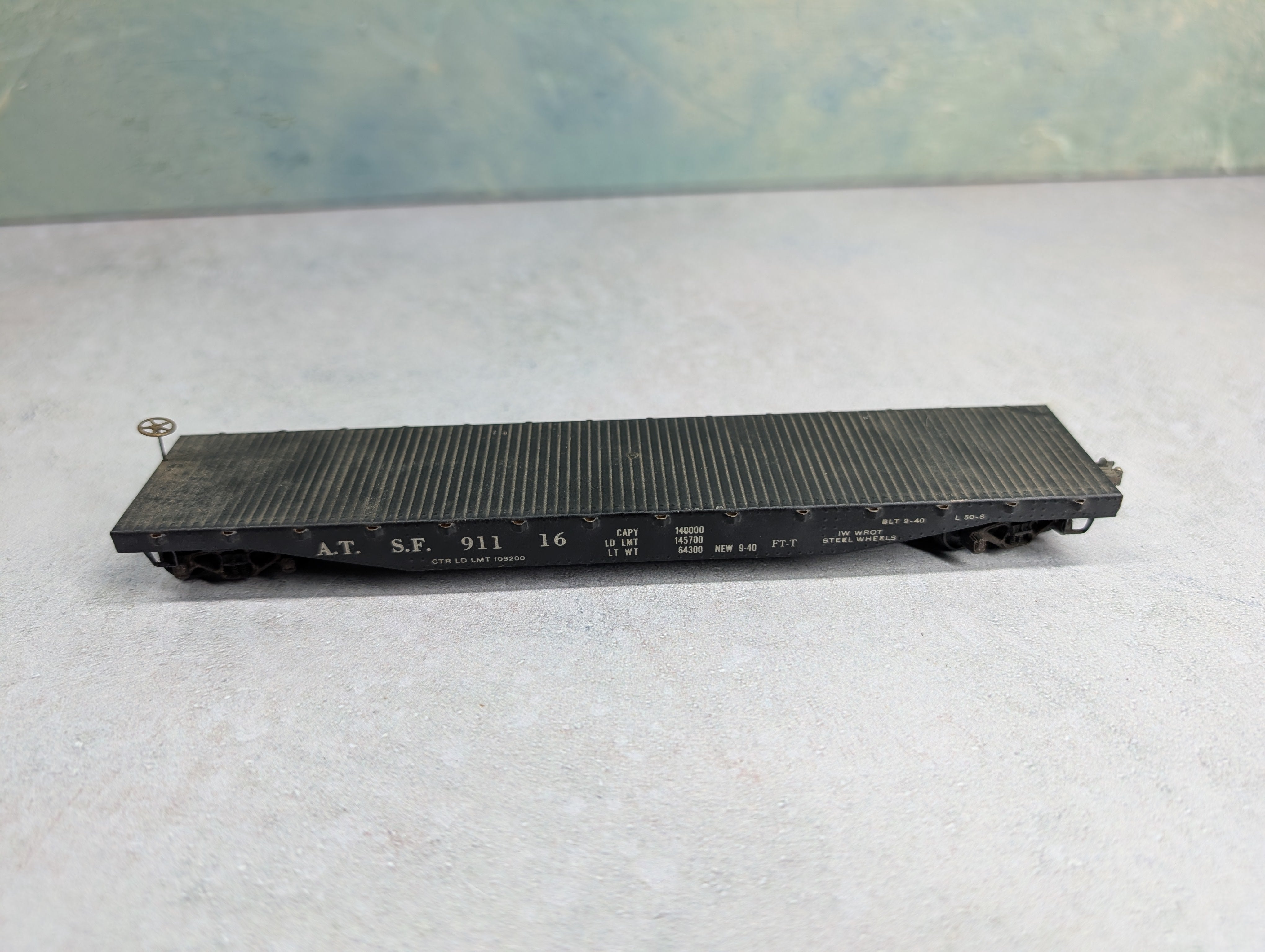USED Varney HO Scale Flat Car Santa Fe ATSF #91116