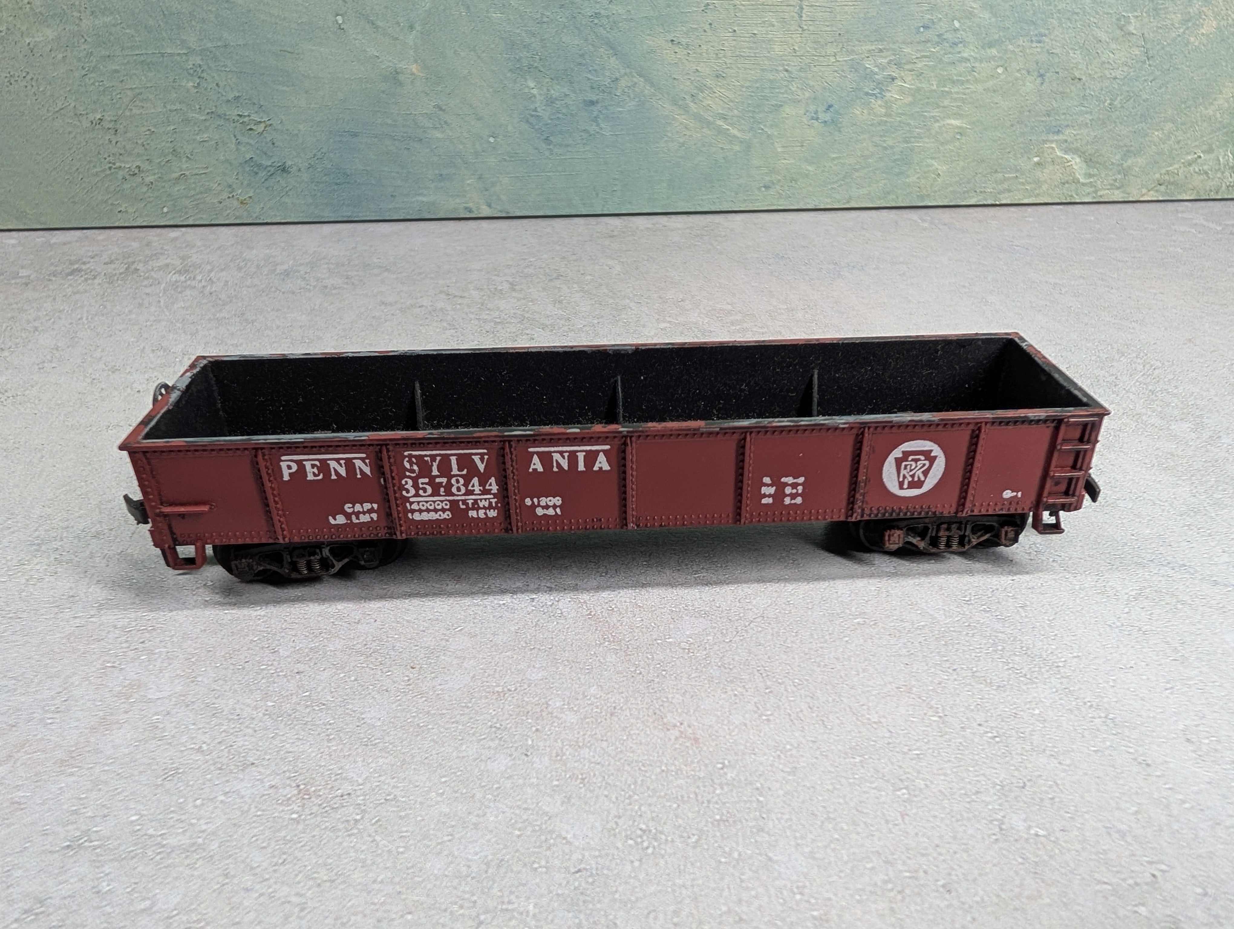 USED Varney HO Scale Gondola Pennsylvania PRR #357844 Weathered