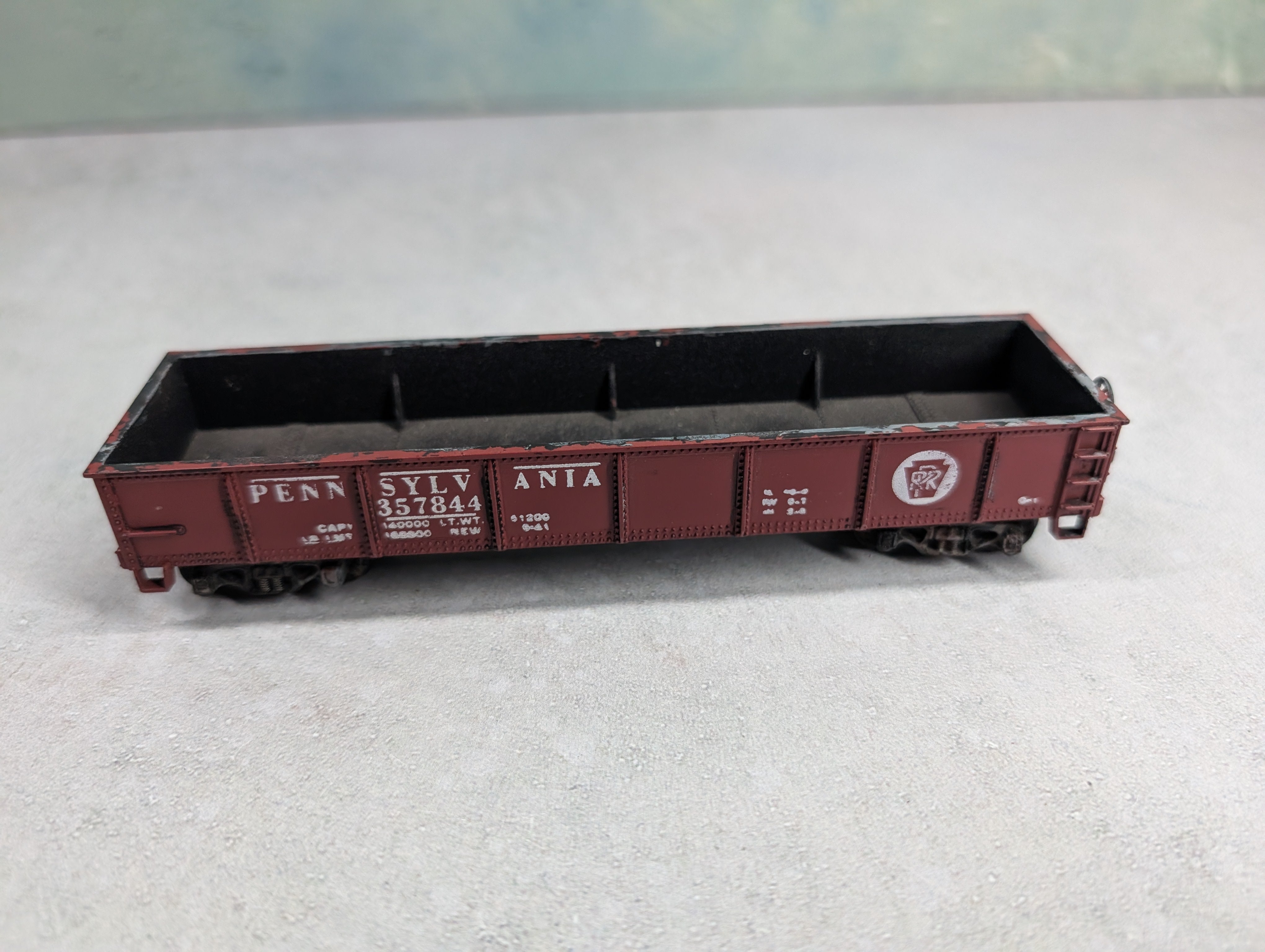 USED Varney HO Scale Gondola Pennsylvania PRR #357844 Weathered
