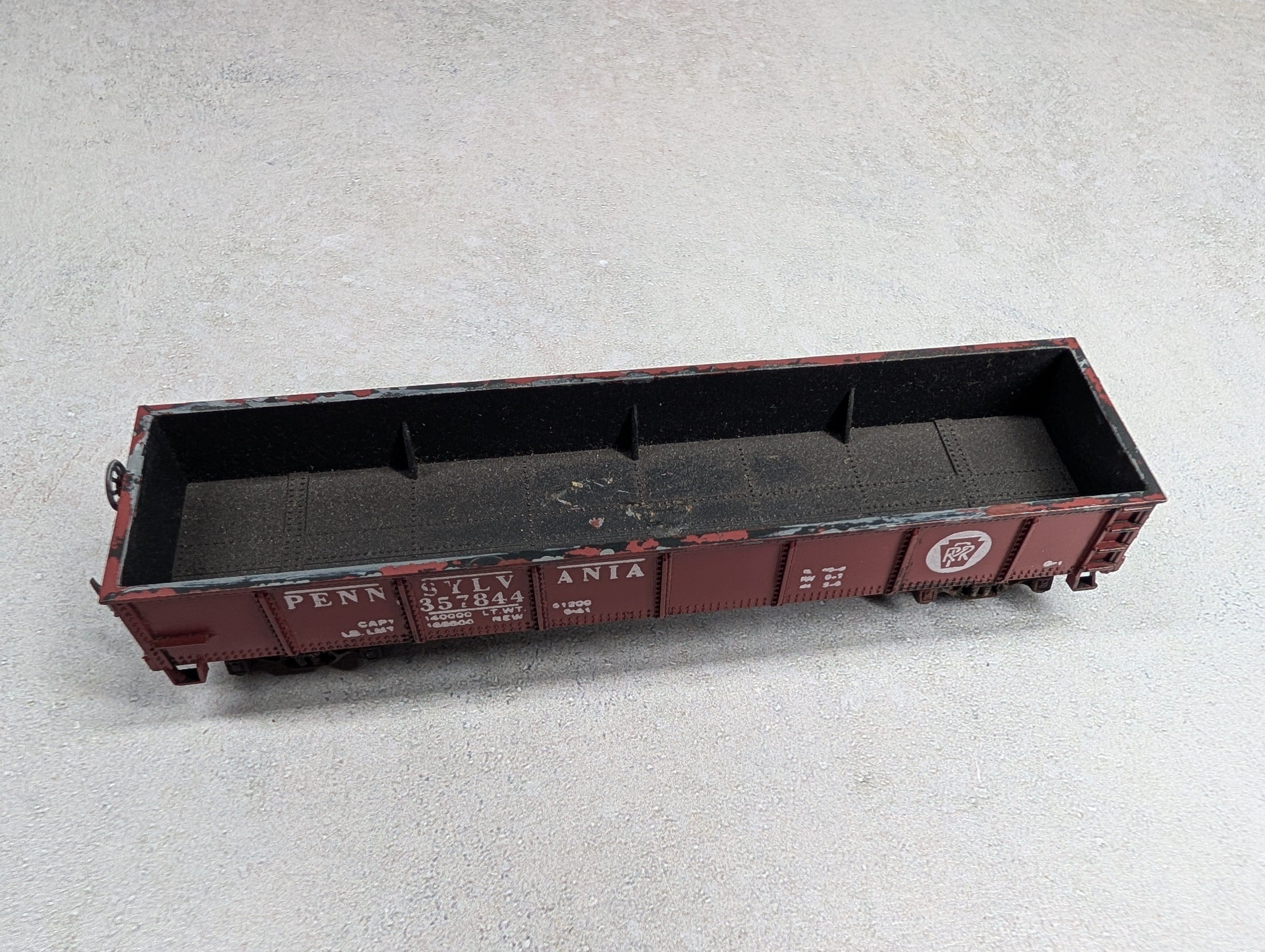USED Varney HO Scale Gondola Pennsylvania PRR #357844 Weathered
