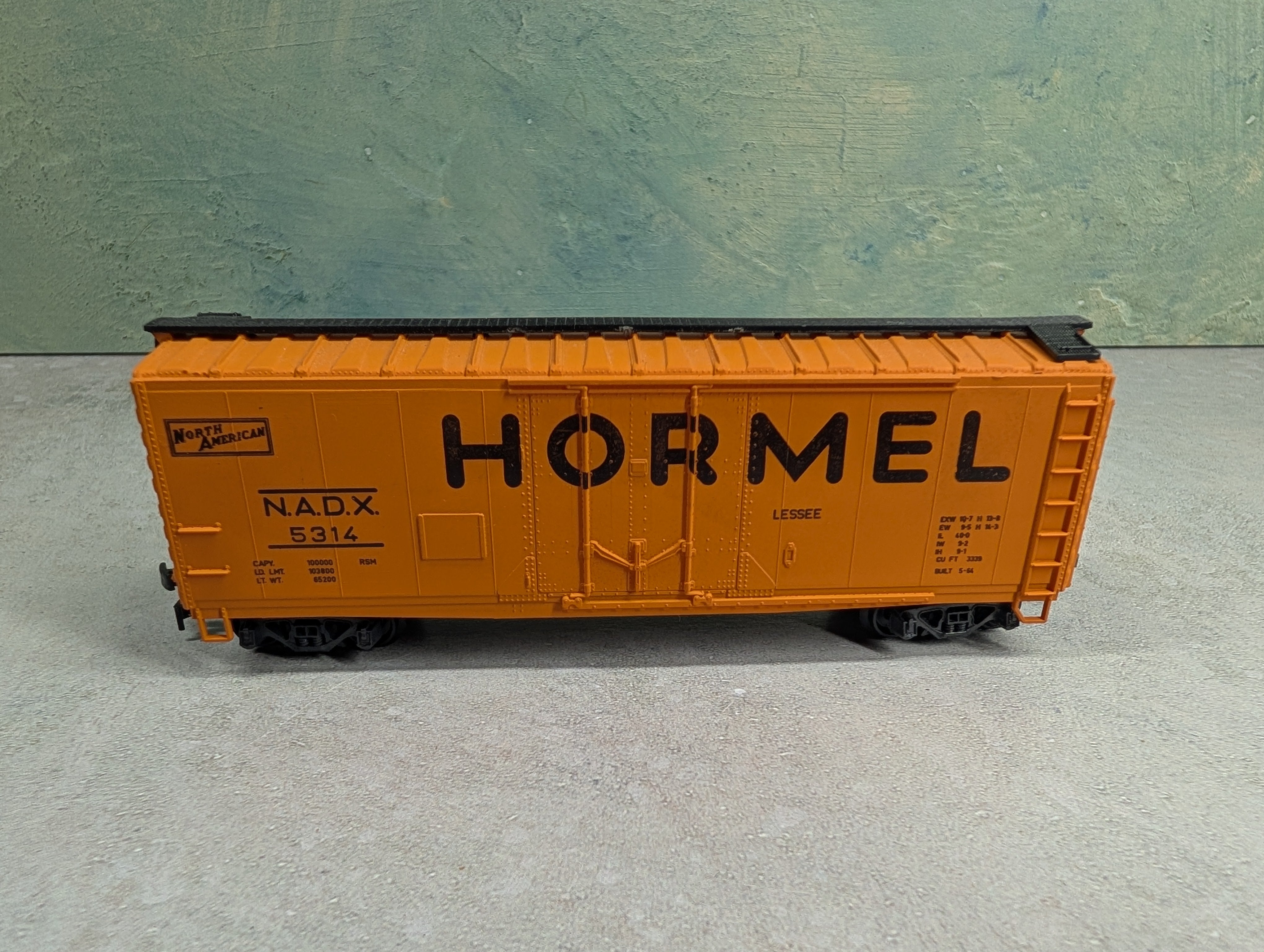 USED AHM HO Scale 40' Box Car Hormel NADX #5314
