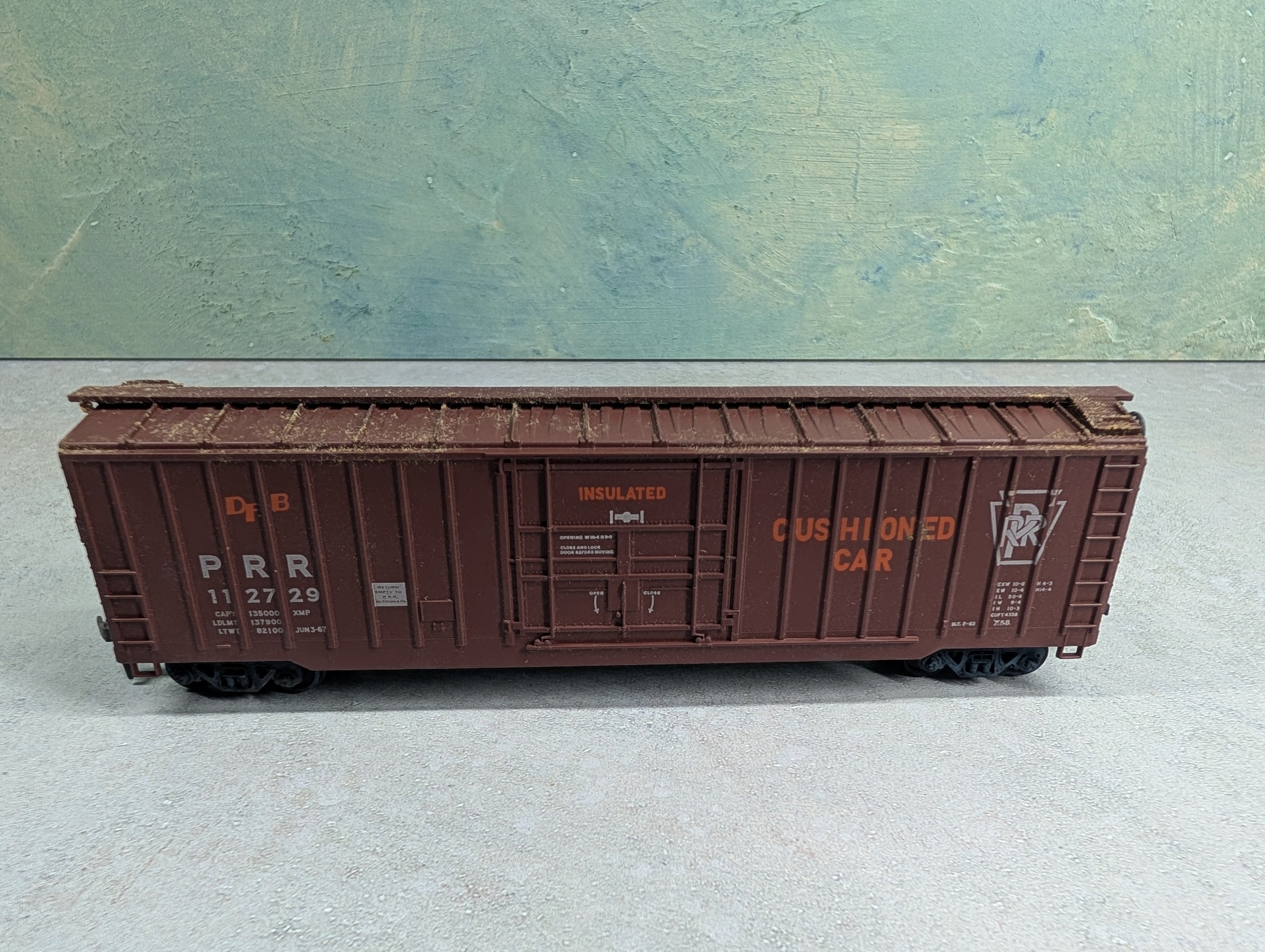 USED Athearn HO Scale 50' Cushioned Box Car Pennsylvania PRR #112729