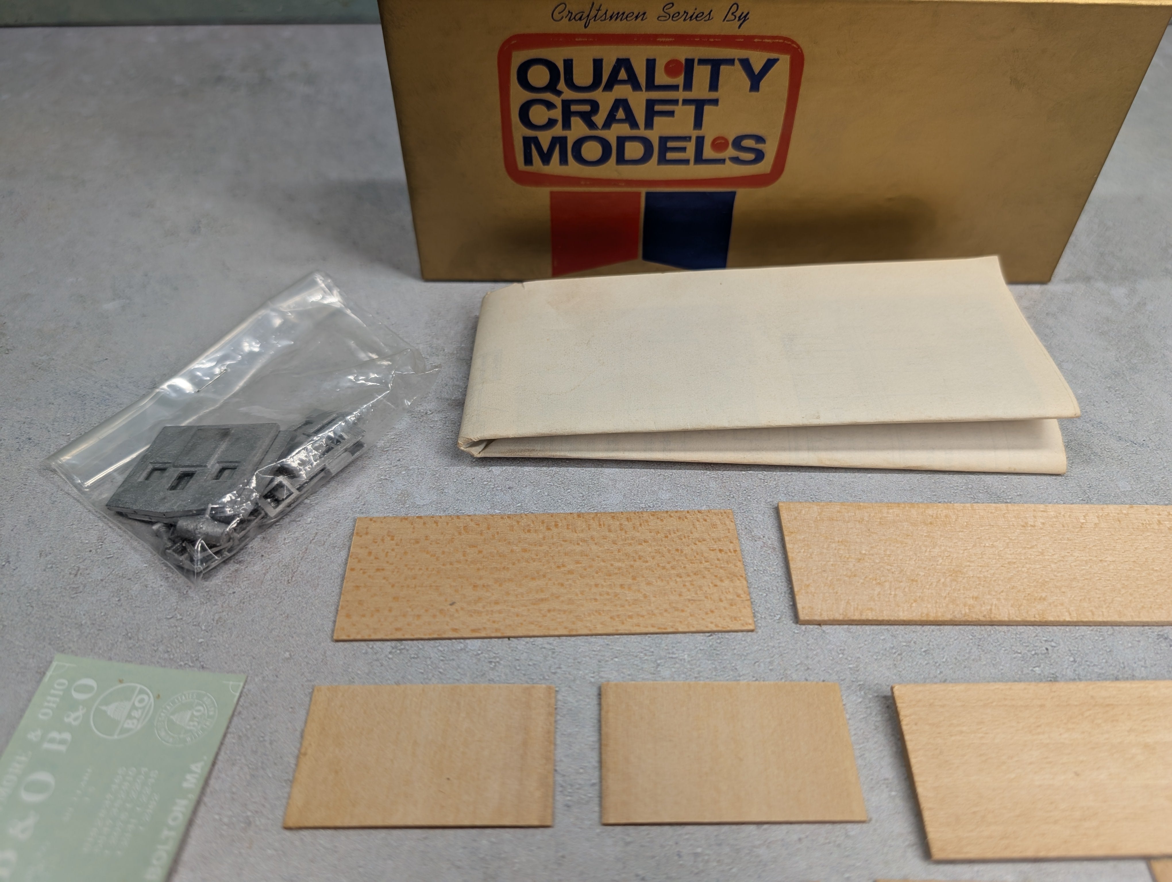 USED Quality Craft 332 HO Scale I-5 Caboose Baltimore and Ohio KIT