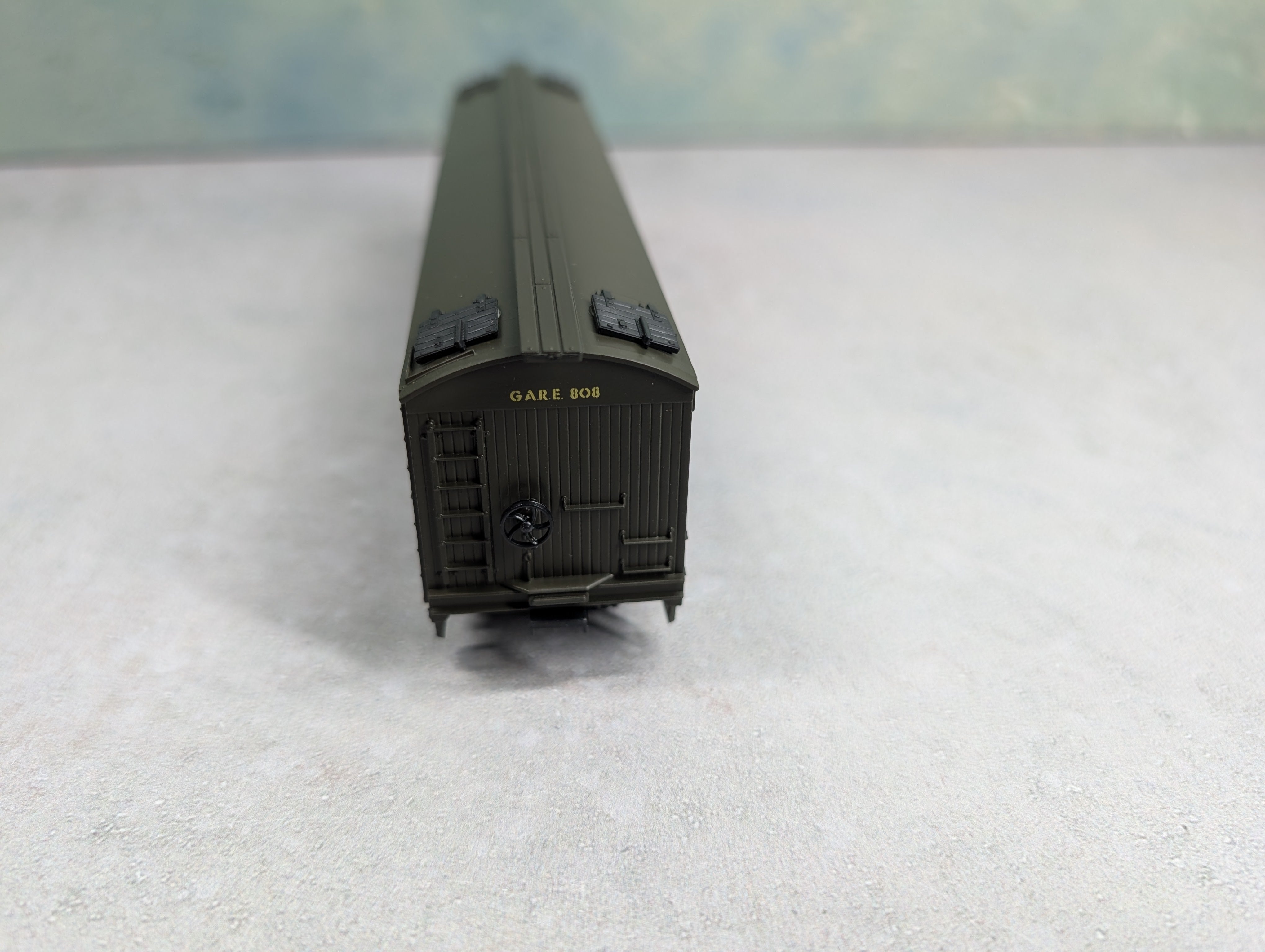 USED Athearn 5341 HO Scale 50' Express Reefer Hood's Dairy GARE #808
