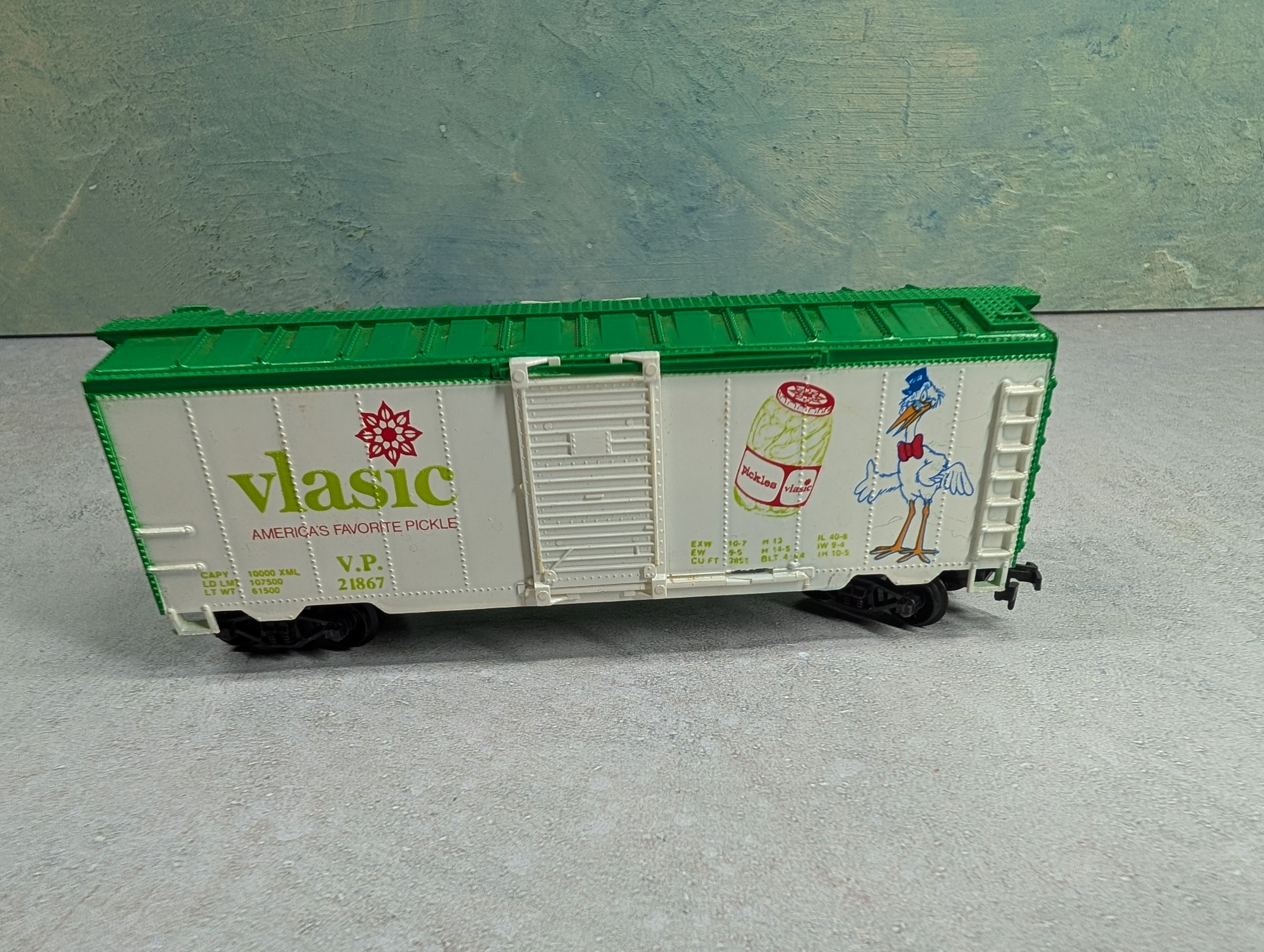 USED Life-Like HO Scale 40' Billboard Box Car Vlasic VP #21867
