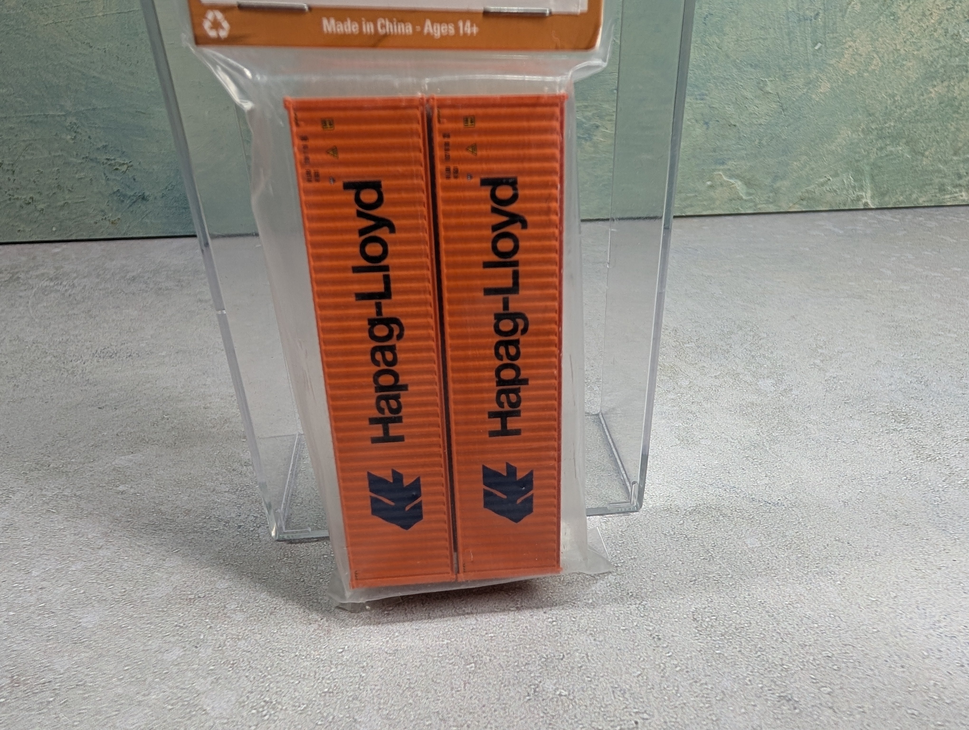 Jacksonville Terminal Company 405024 N Scale 40' High-Cube Containers w/ Magnetic & IBC Pins Connections Hapag-Lloyd