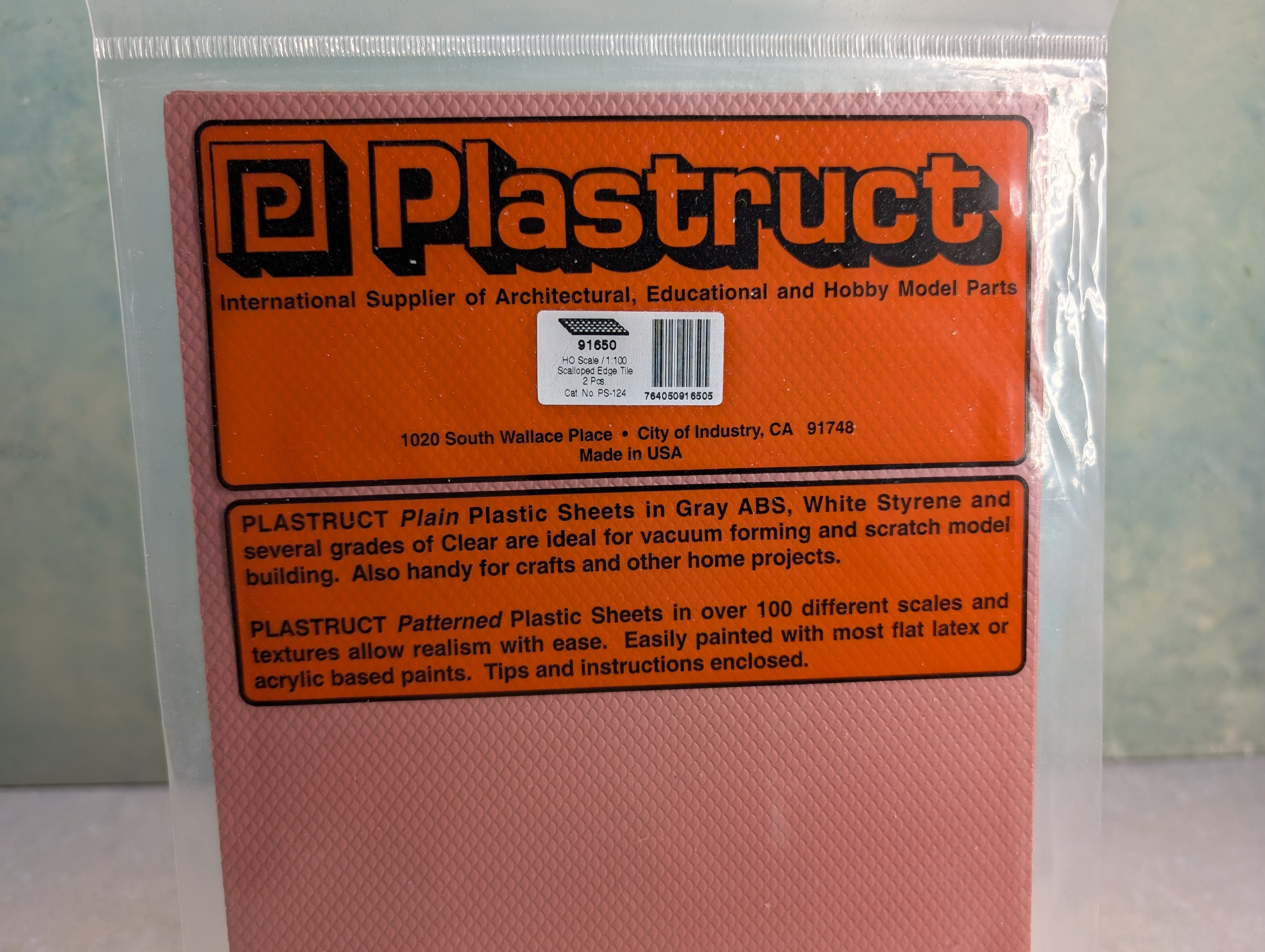 Plastruct 91650 HO Scale Scalloped Edge Tile (2pcs)