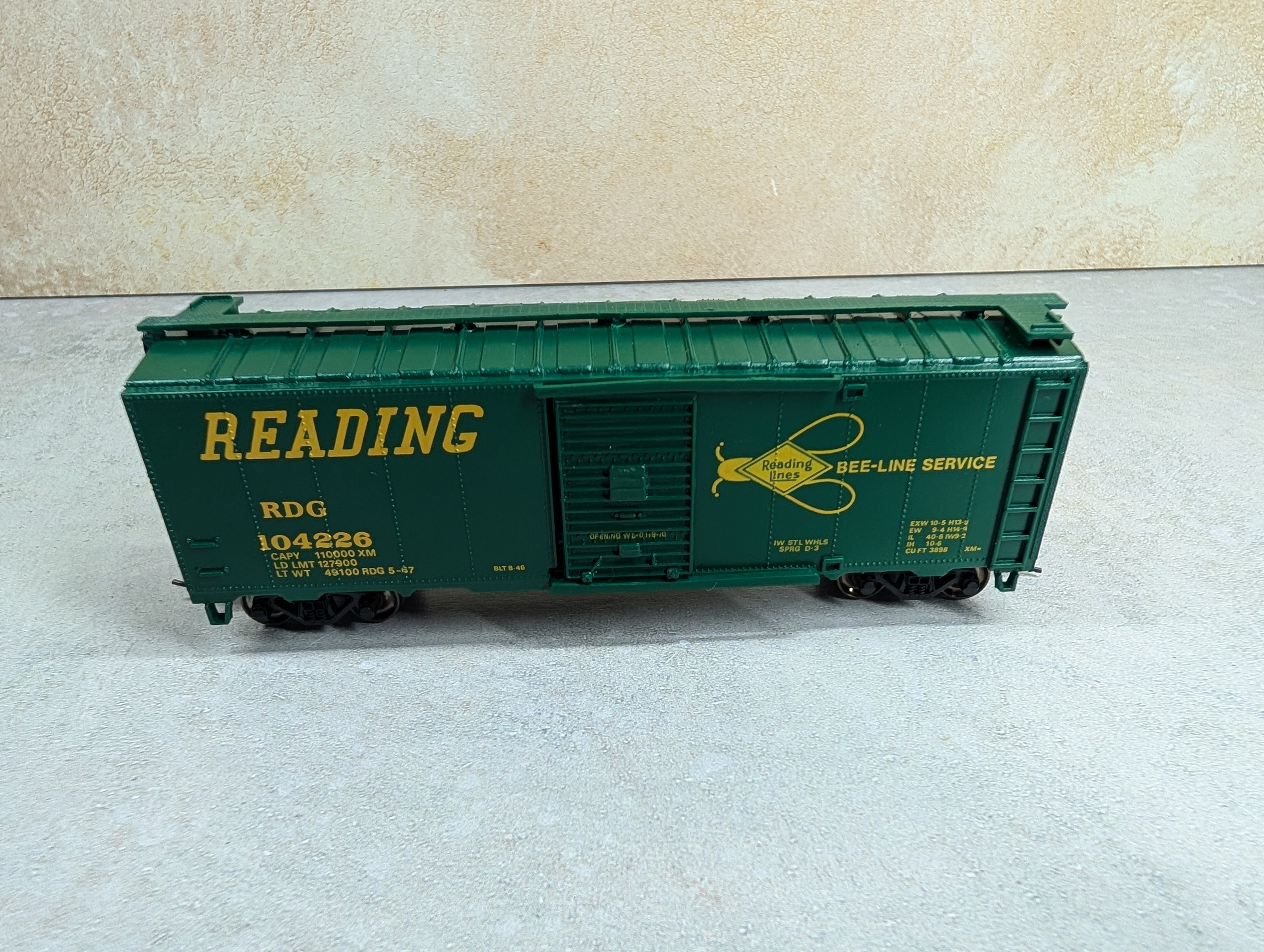 USED Bachmann HO Scale 40' Box Car Reading RDG #104226