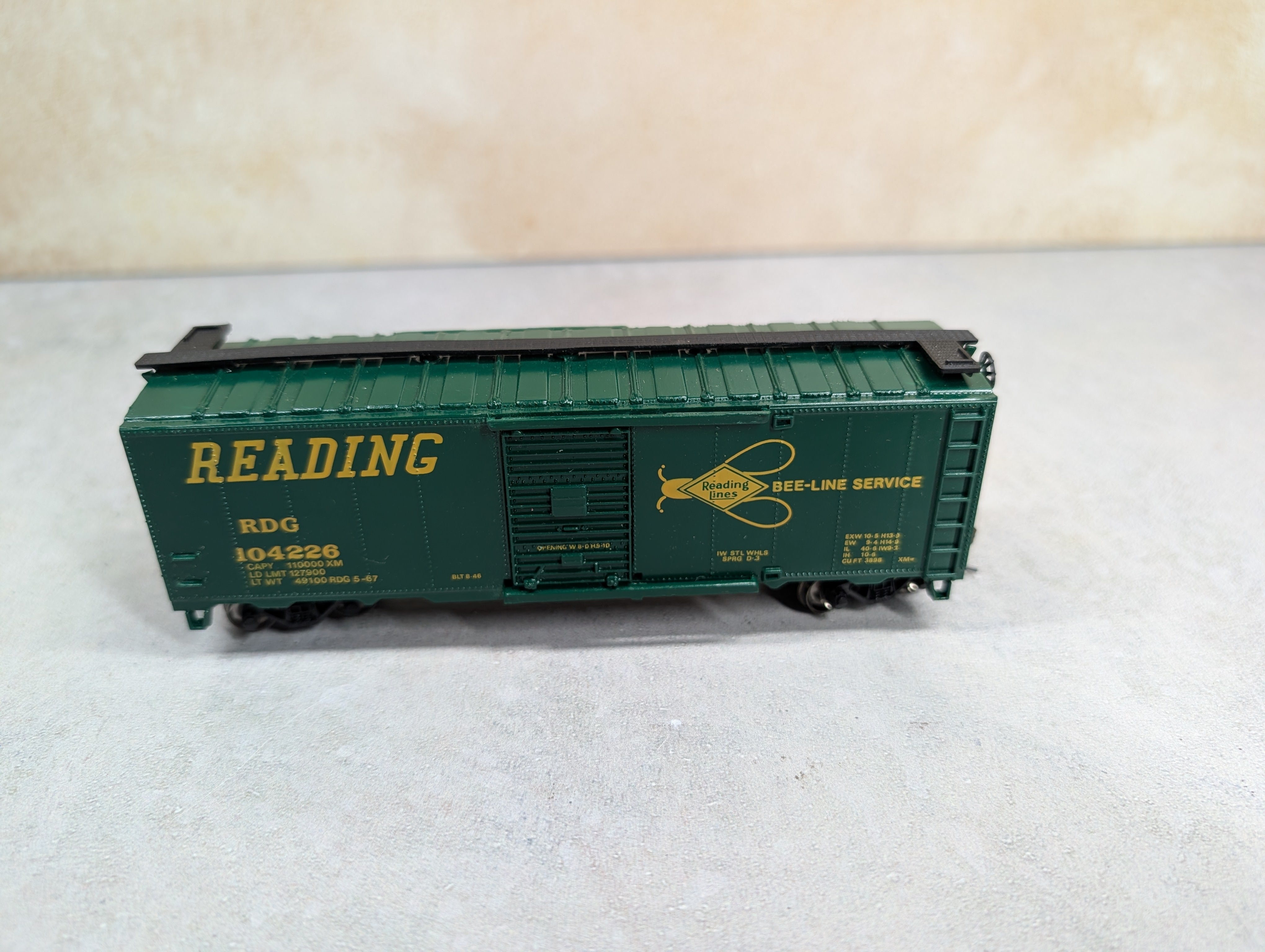 USED Bachmann HO Scale 40' Box Car Reading RDG #104226