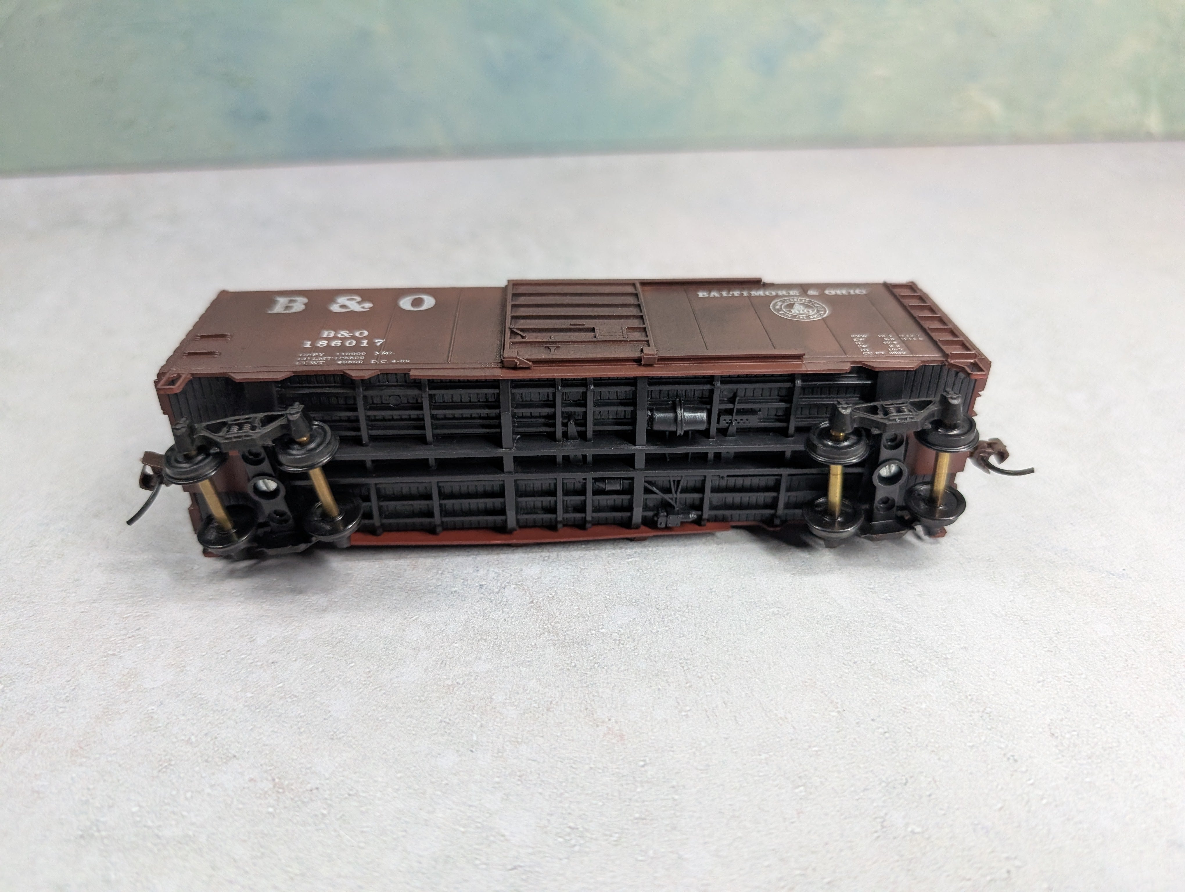 USED HO Scale Beautifully Weathered Box Car Baltimore and Ohio B&O #166017