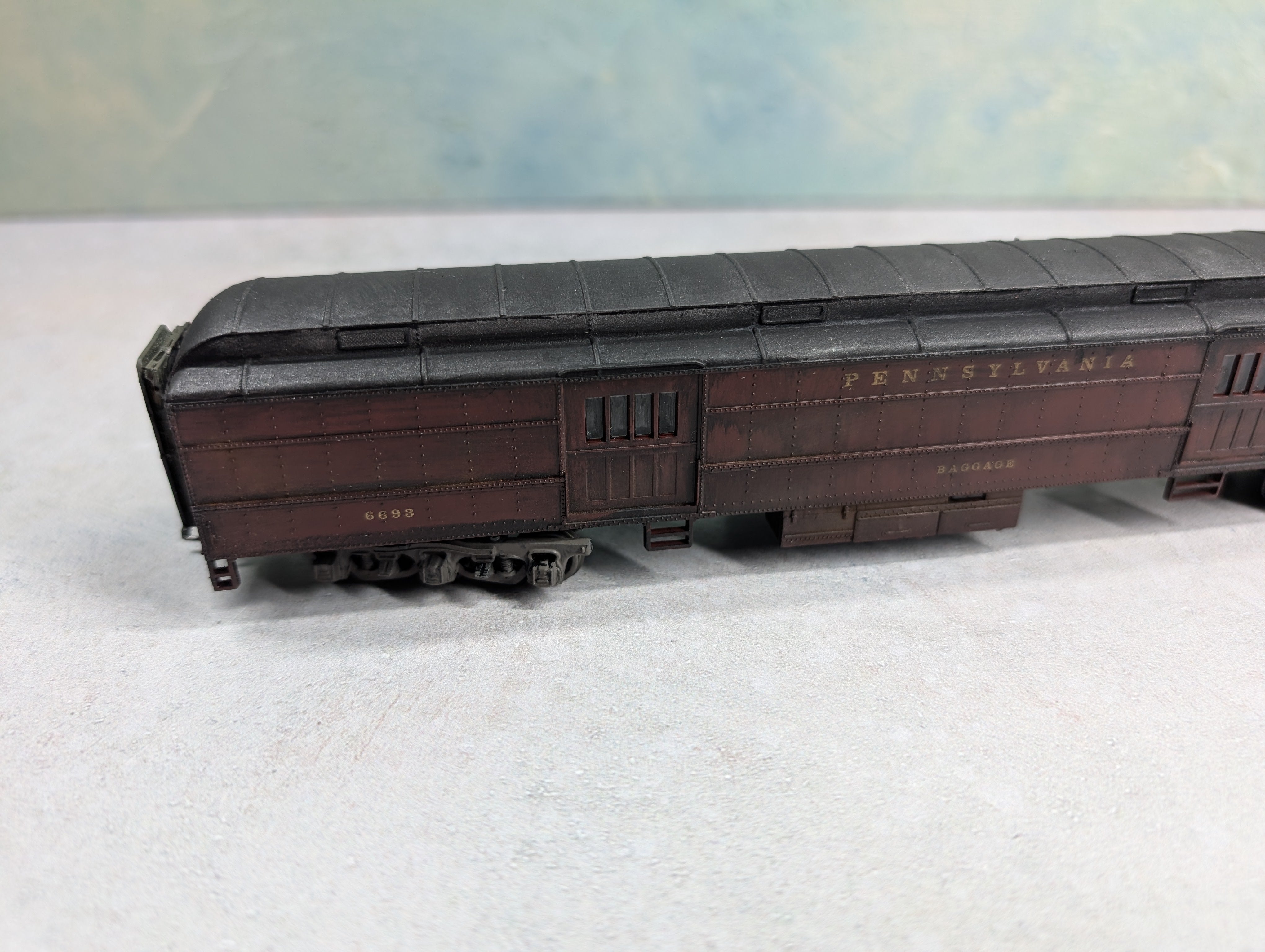 USED Athearn HO Scale Beautifully Weathered Passenger Car Pennsylvania #6693
