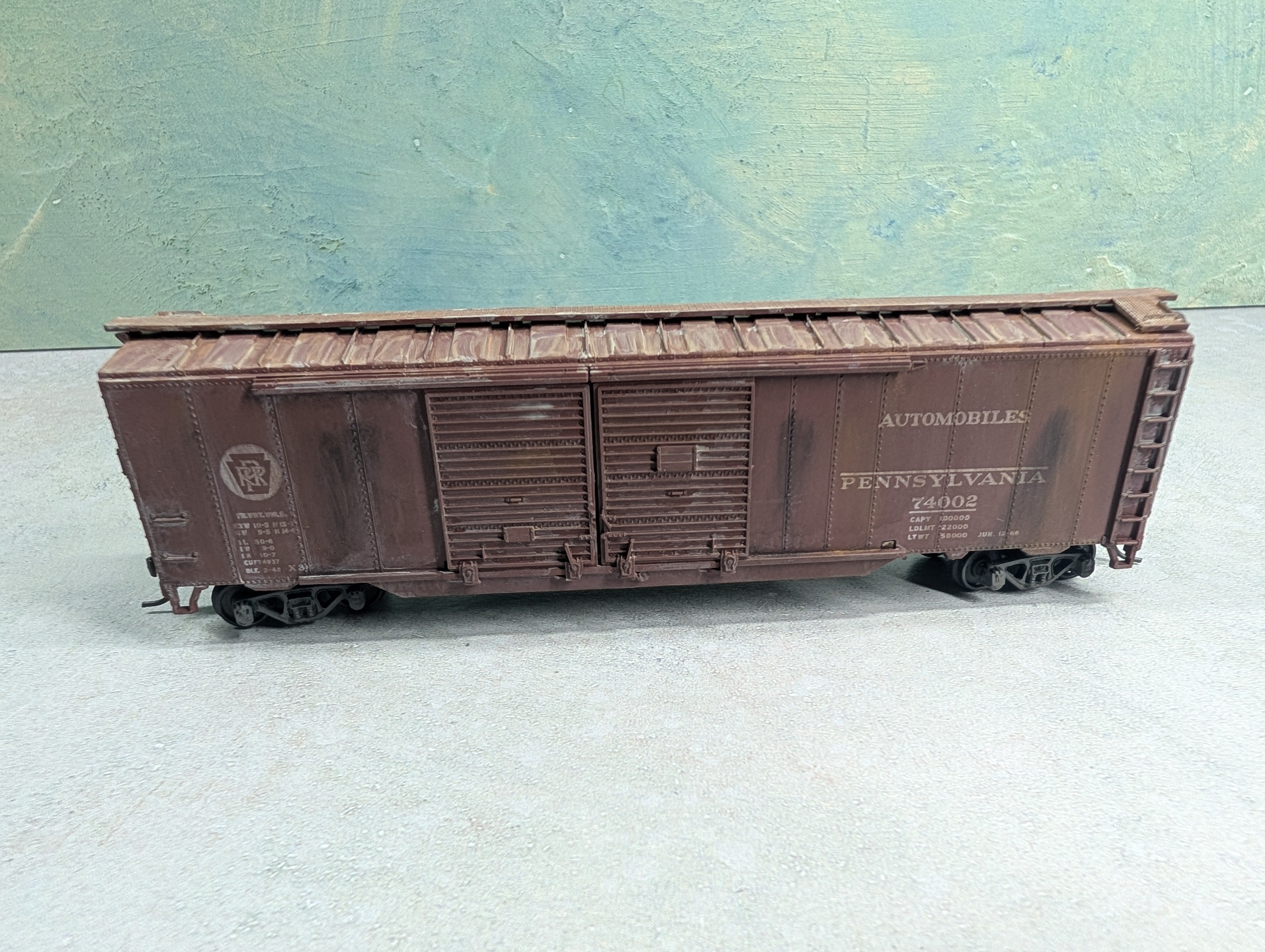 USED Athearn HO Scale Beautifully Weathered 50' Box Car Pennsylvania PRR #74002