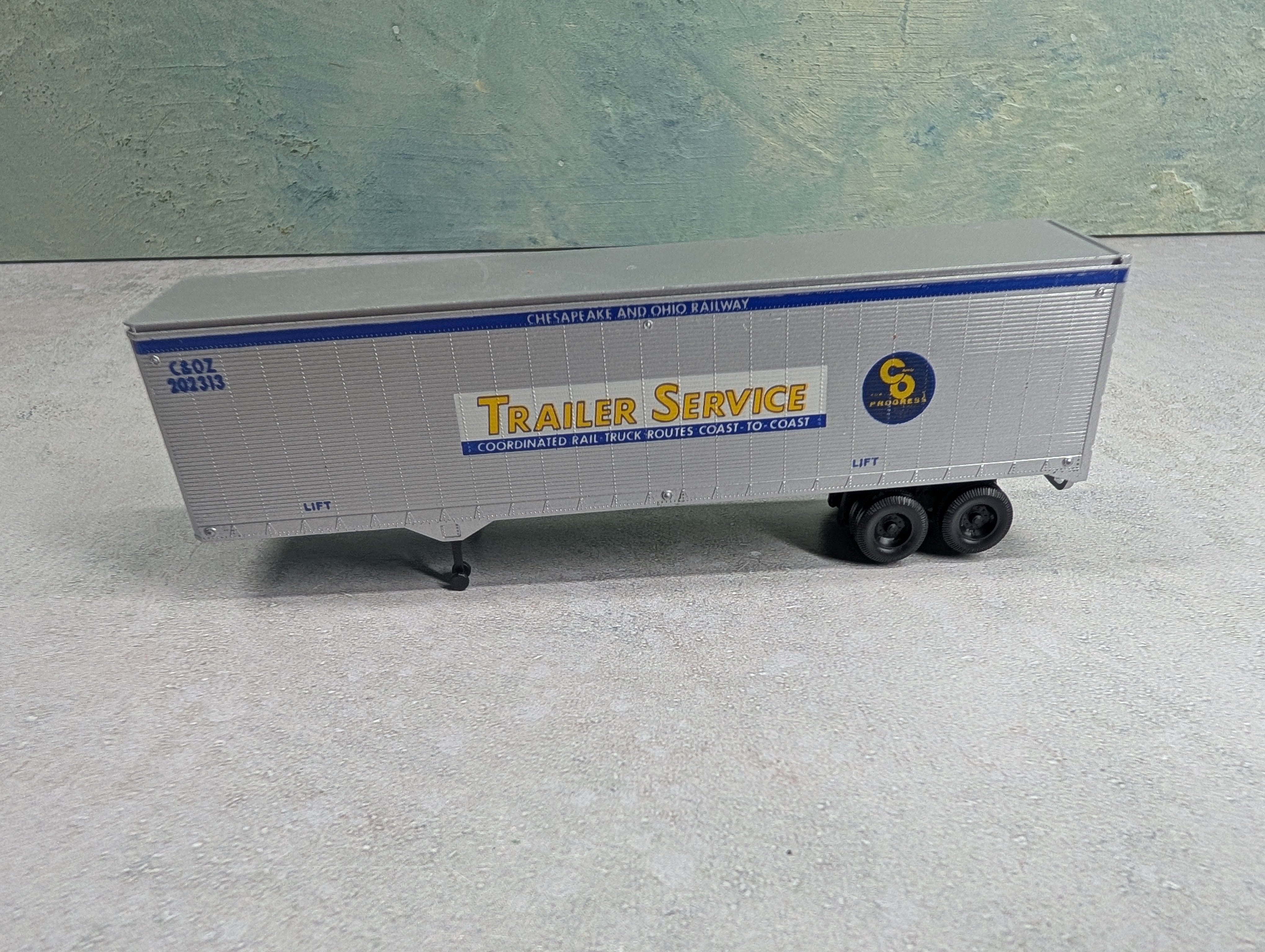USED Athearn HO Scale 40' Trailer Chesapeake and Ohio C&OZ #202313
