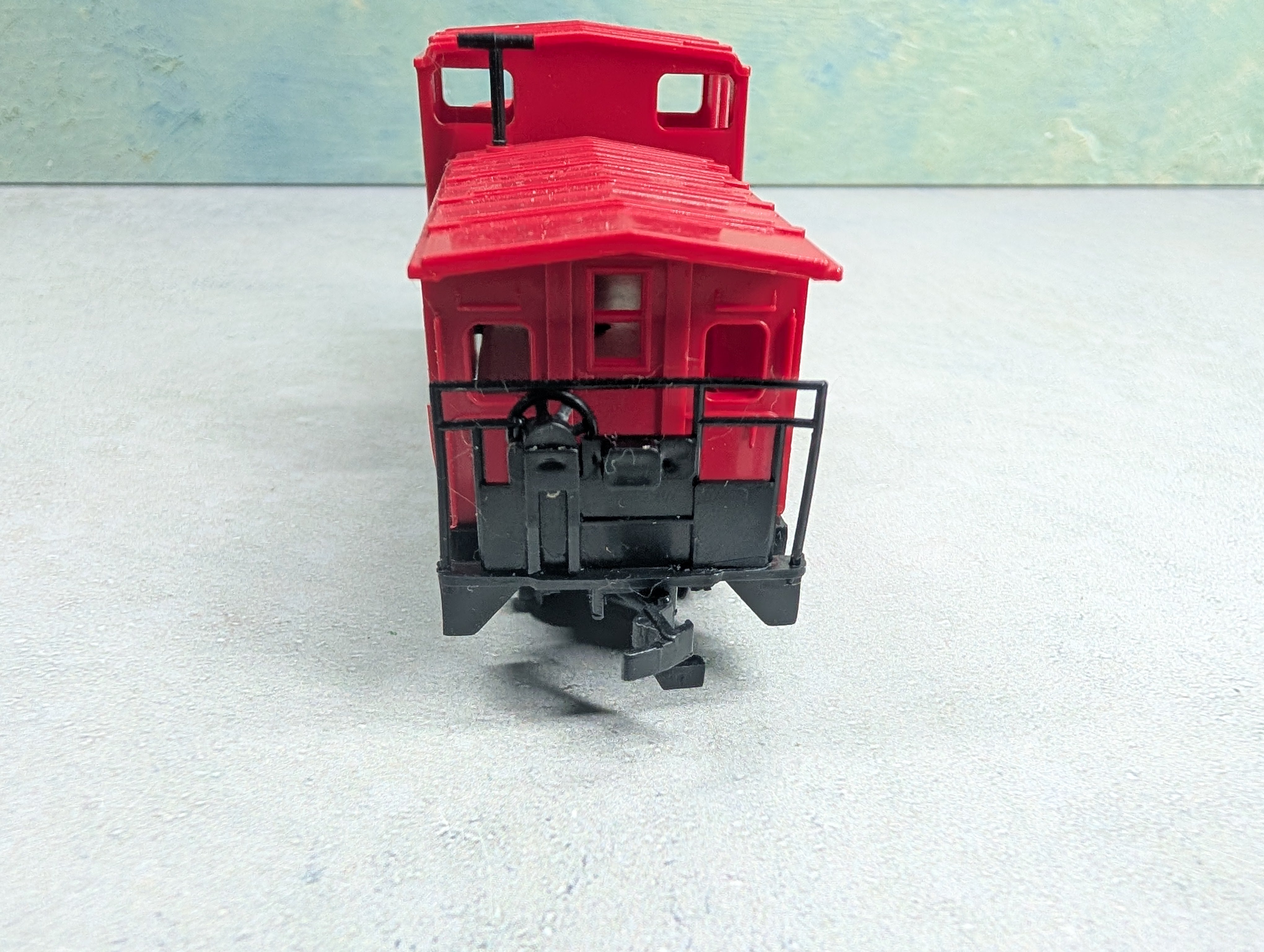 USED Bachmann HO Scale Caboose Santa Fe Red Cupola Version