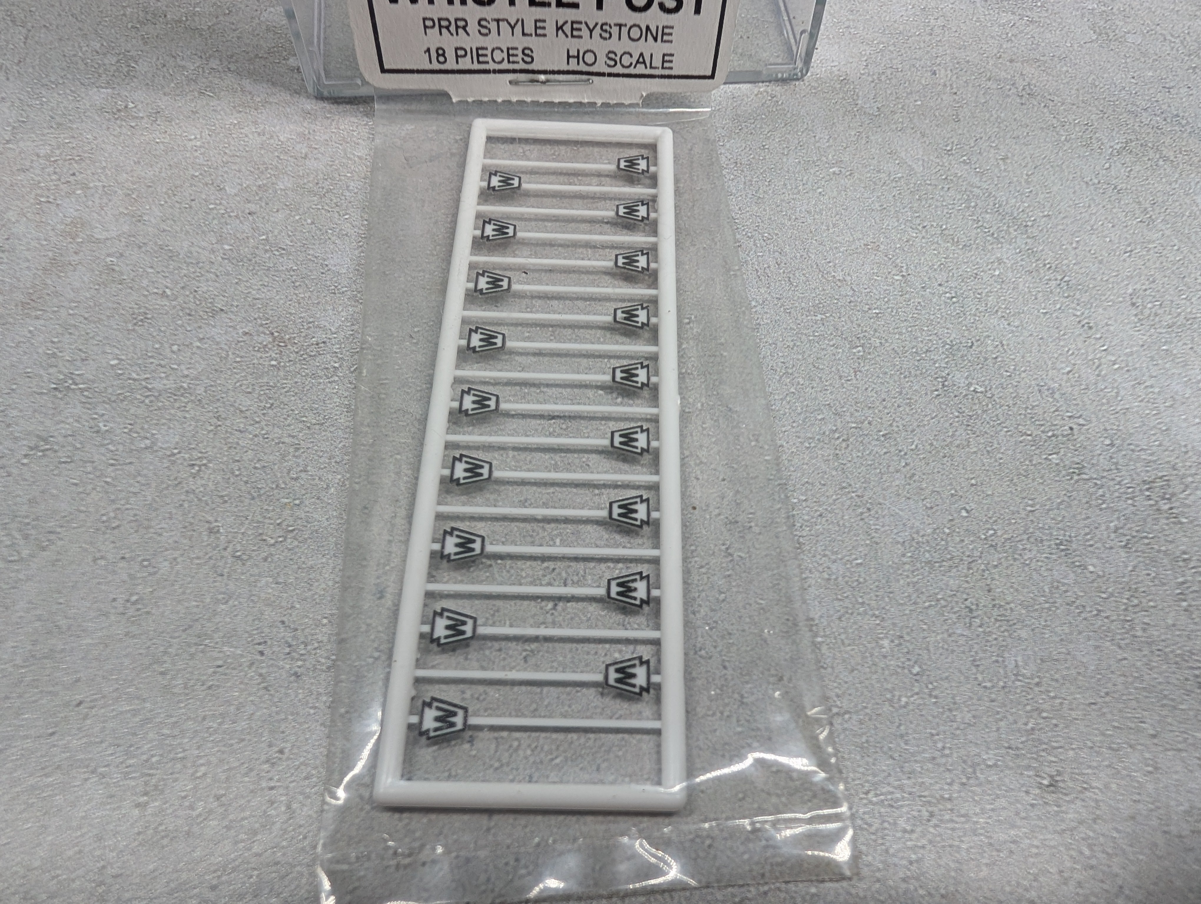 Tichy Train Group 8296 HO Scale Whistle Post PRR Style Keystone Posts (18 pcs)