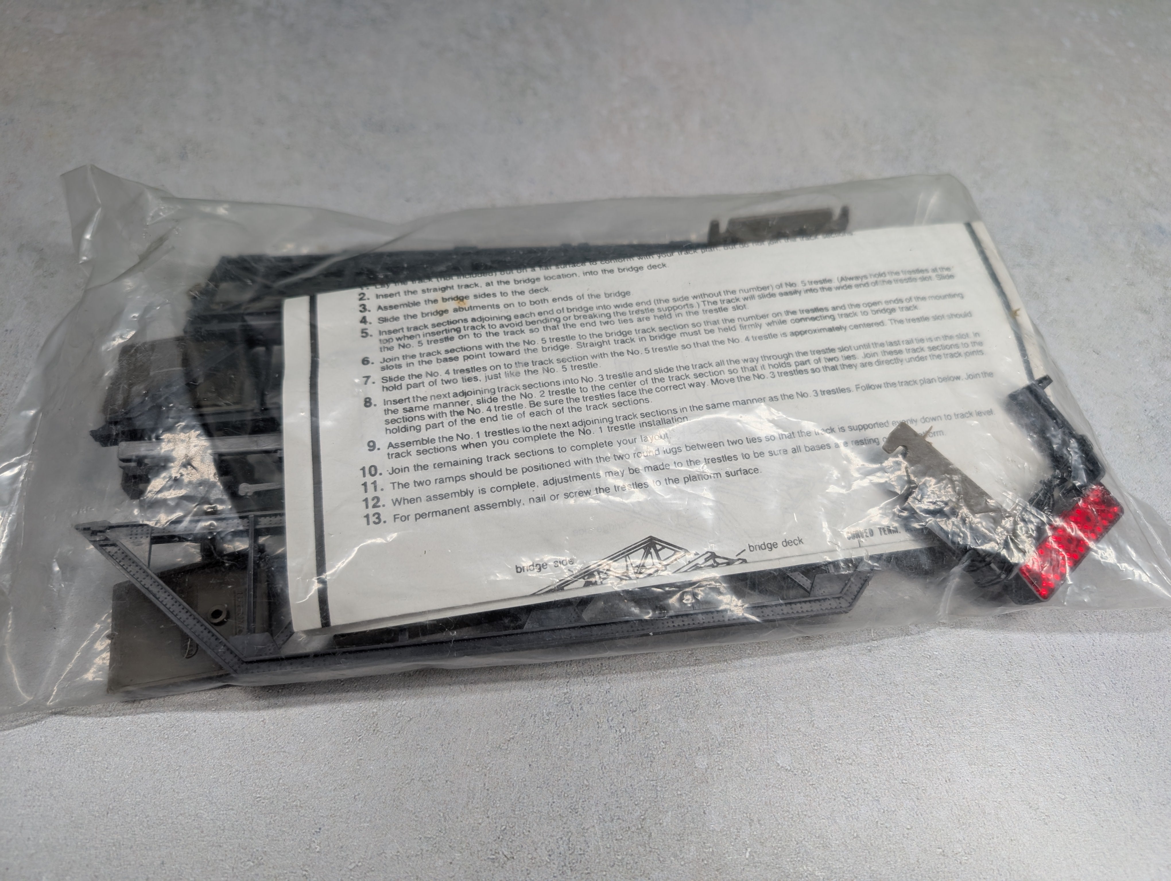 Life-Like HO Scale 17 Piece Bridge & Trestle Set