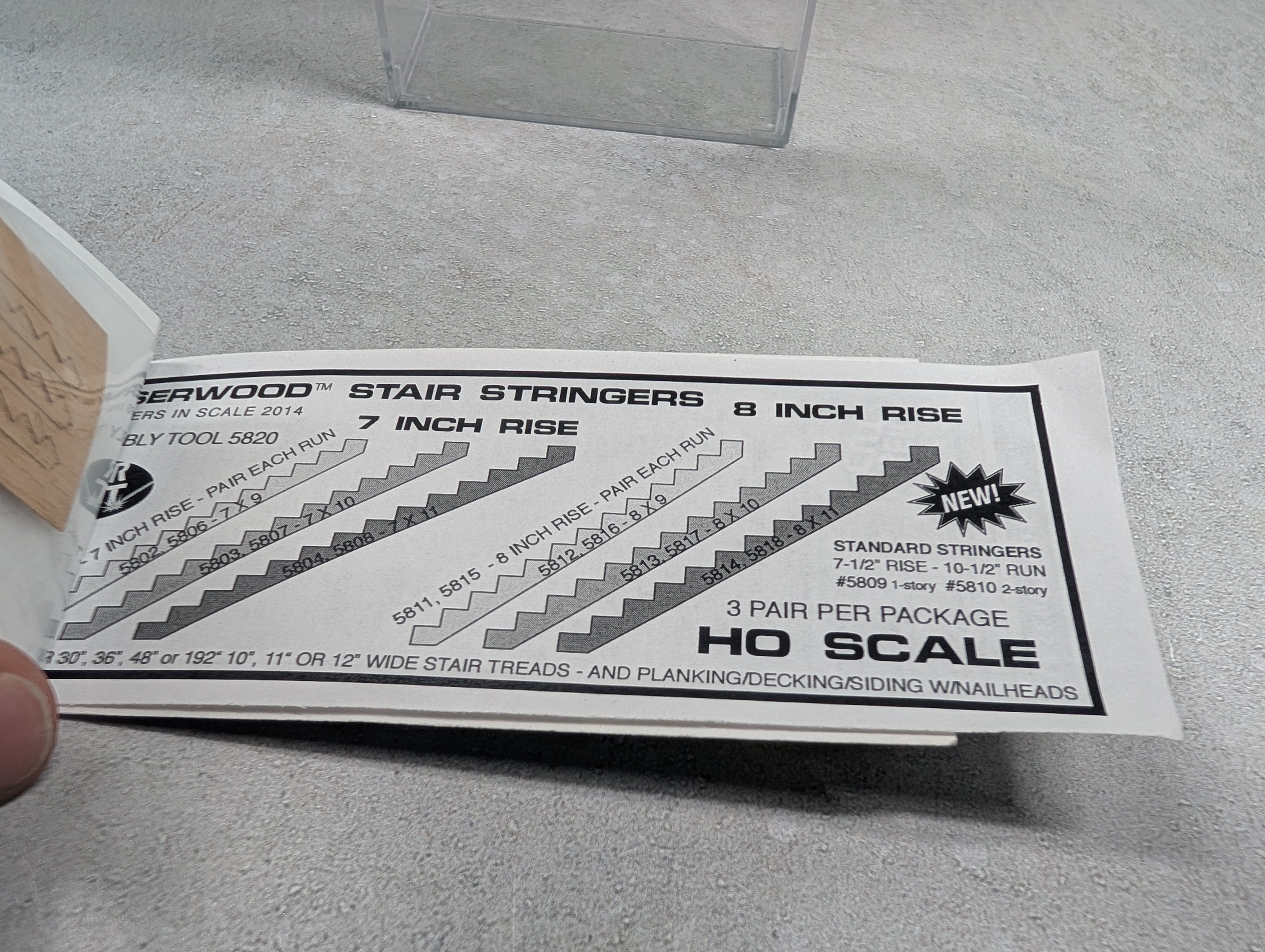 Laserwood 5810 HO Scale Standard Stair Stringers