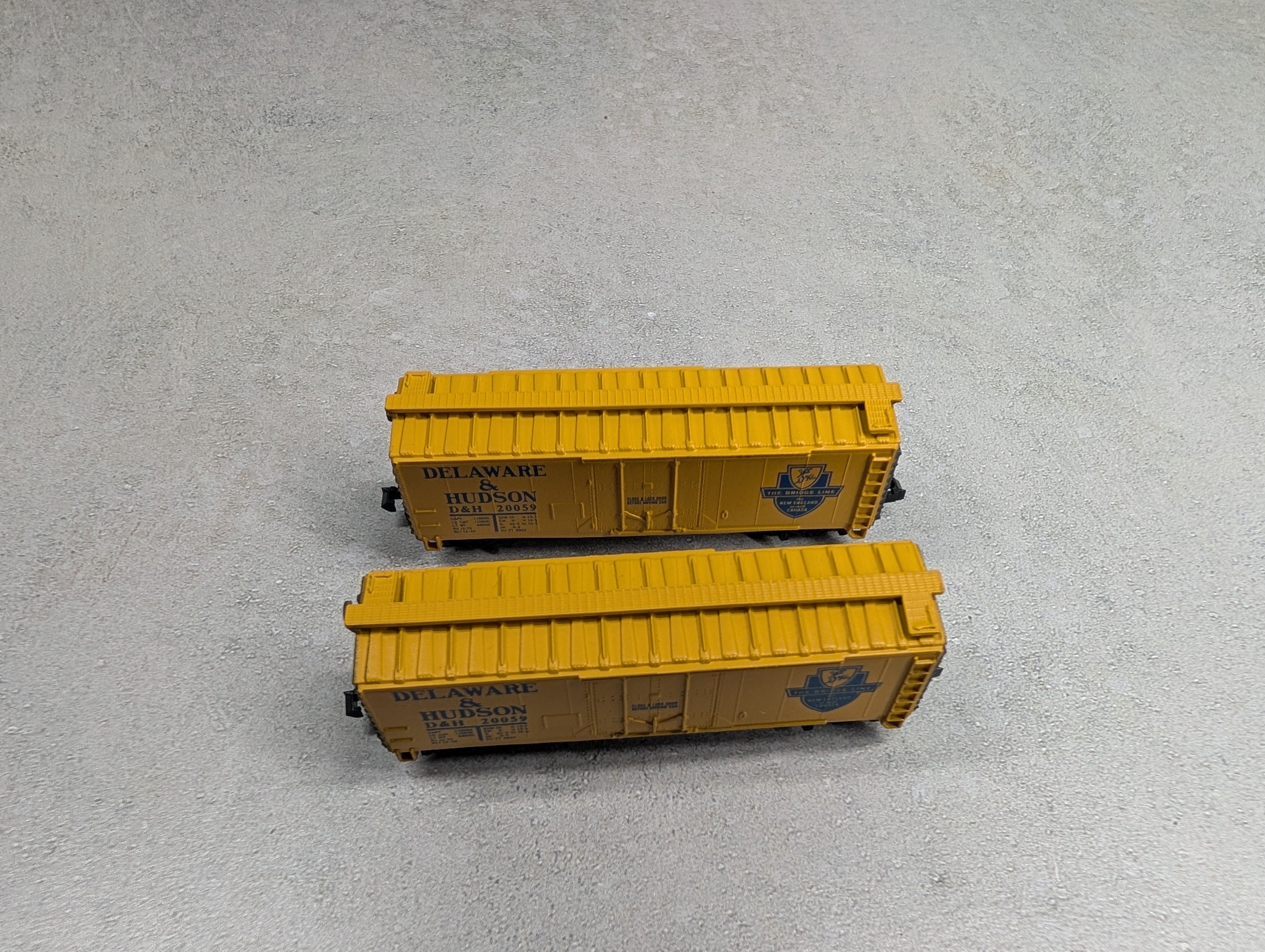 USED Atlas 3310 N Scale 40' Box Car Delaware and Hudson D&H #20059 (2 pcs)