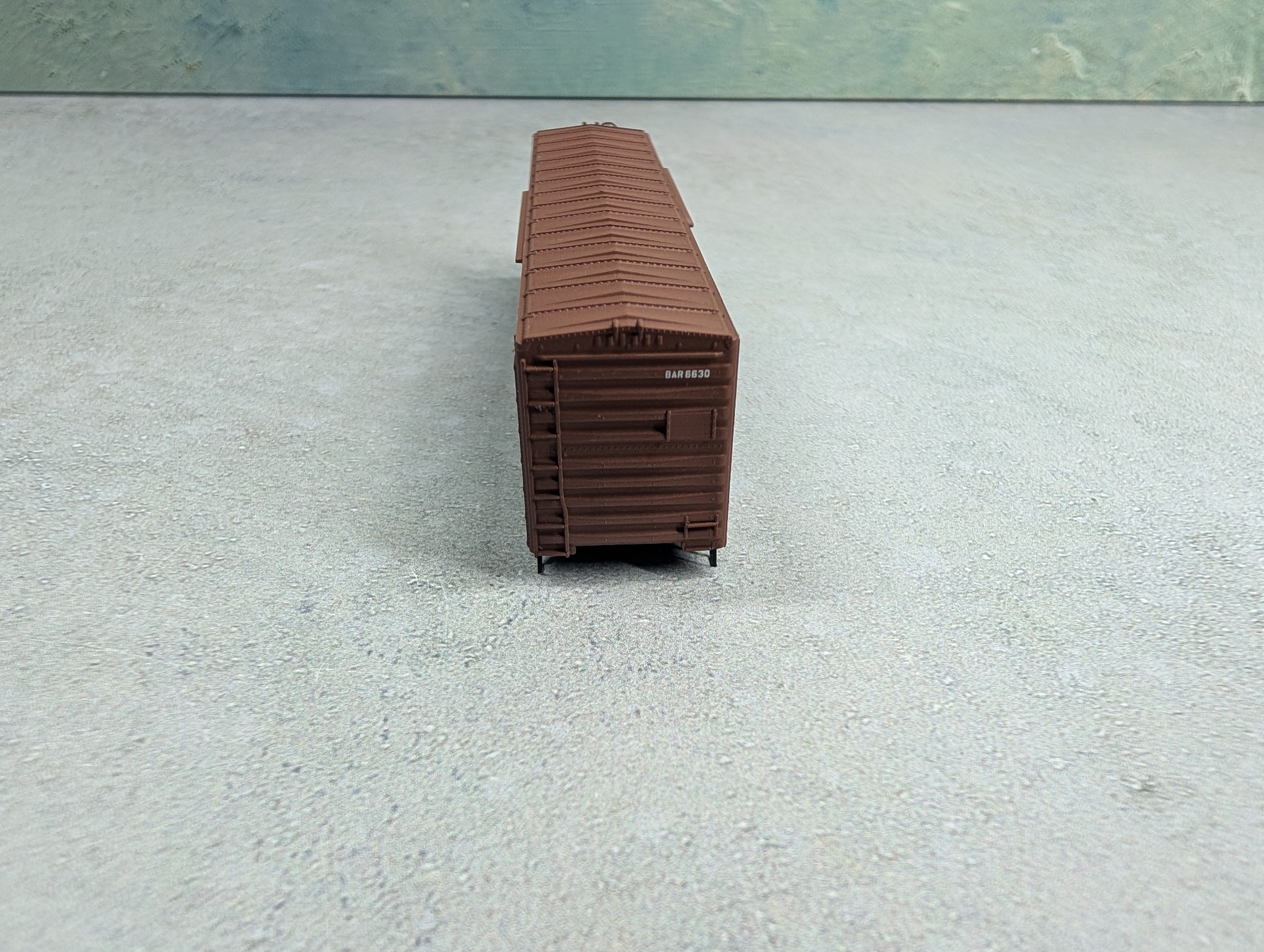 USED Micro-Trains 38140 N Scale 50' Standard PD Box Car Bangor & Aroostook BAR #6630