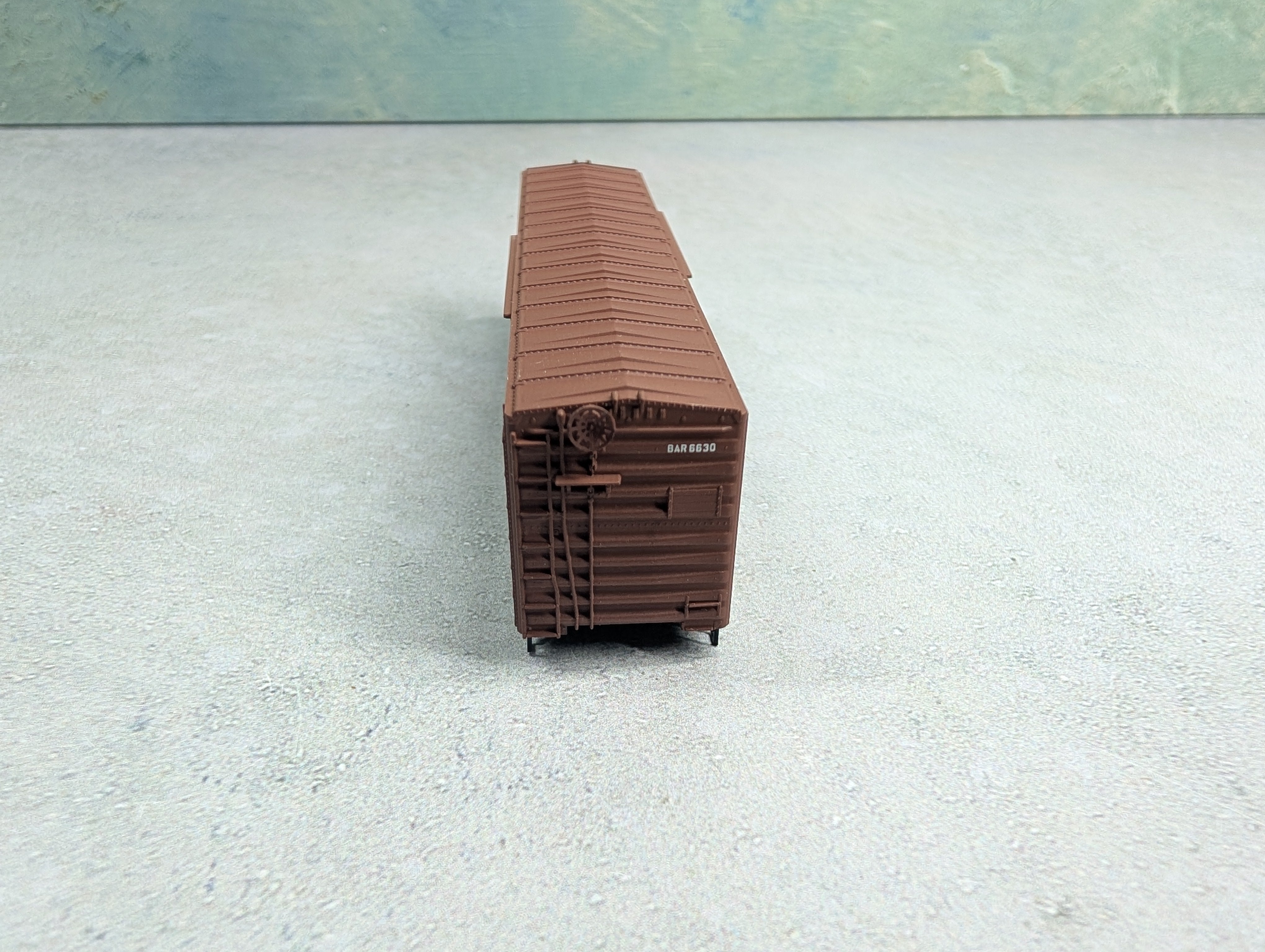 USED Micro-Trains 38140 N Scale 50' Standard PD Box Car Bangor & Aroostook BAR #6630