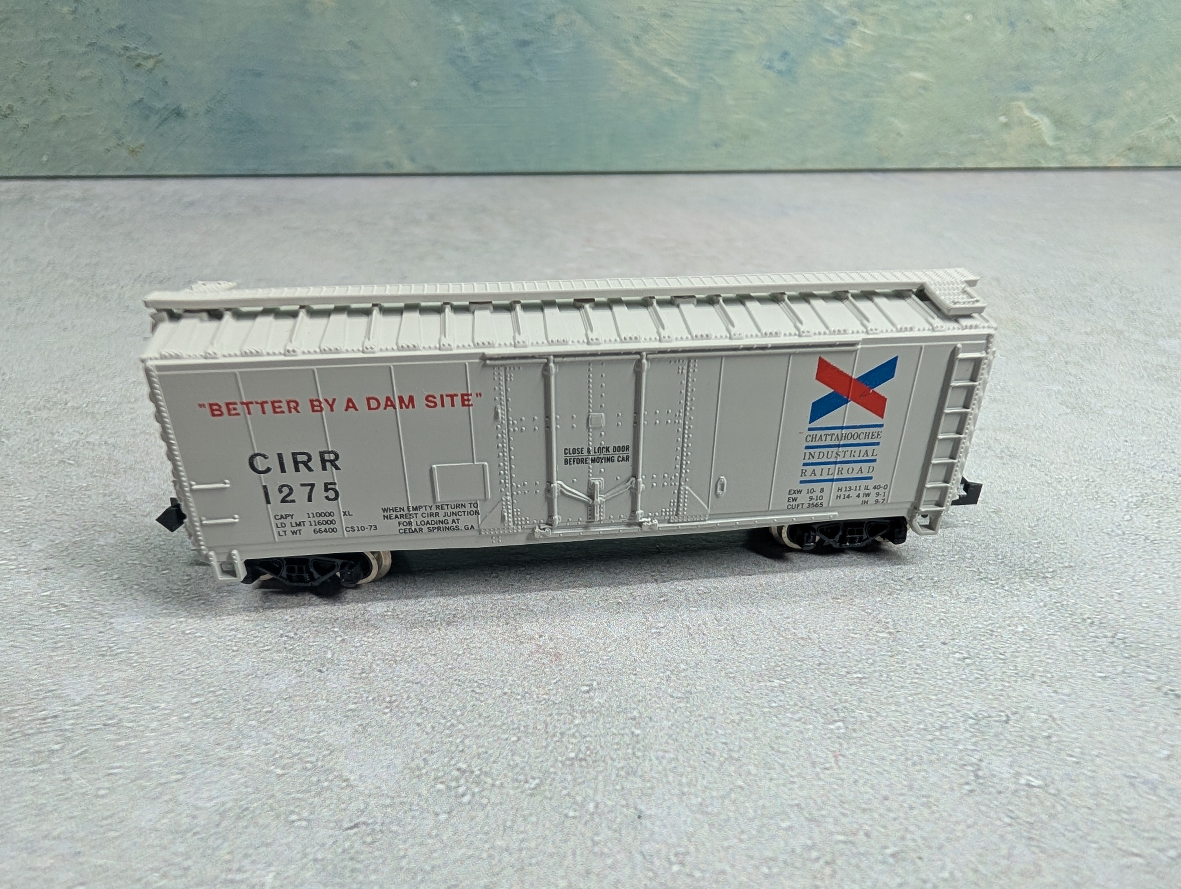 USED Atlas 3312 N Scale 40' PD Box Car Chattahoochee Industrial Railroad CIRR #1275