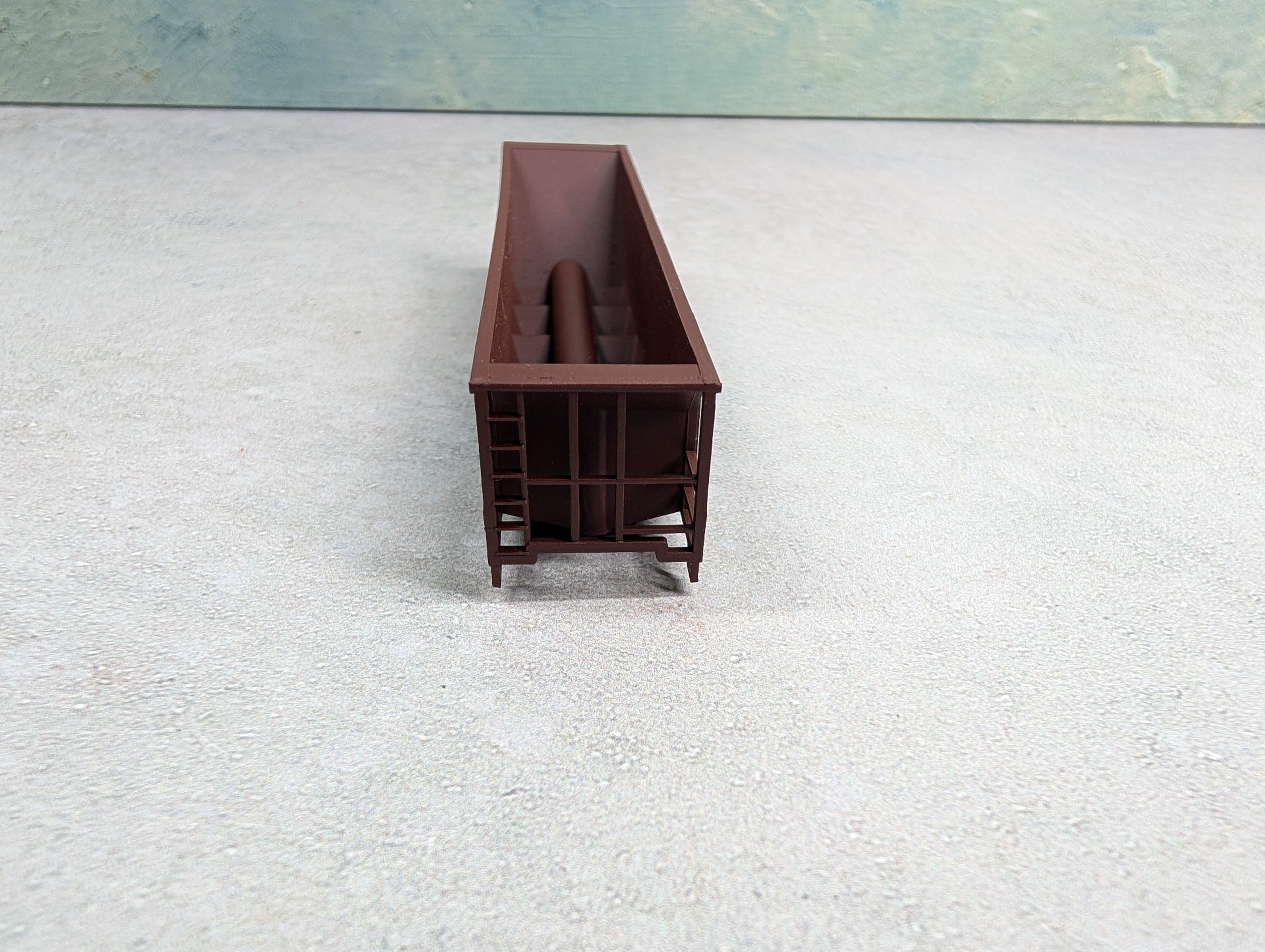 USED Precision Masters 1300 N Scale 54' - 5 Bay Hopper Undecorated Brown Shell Only