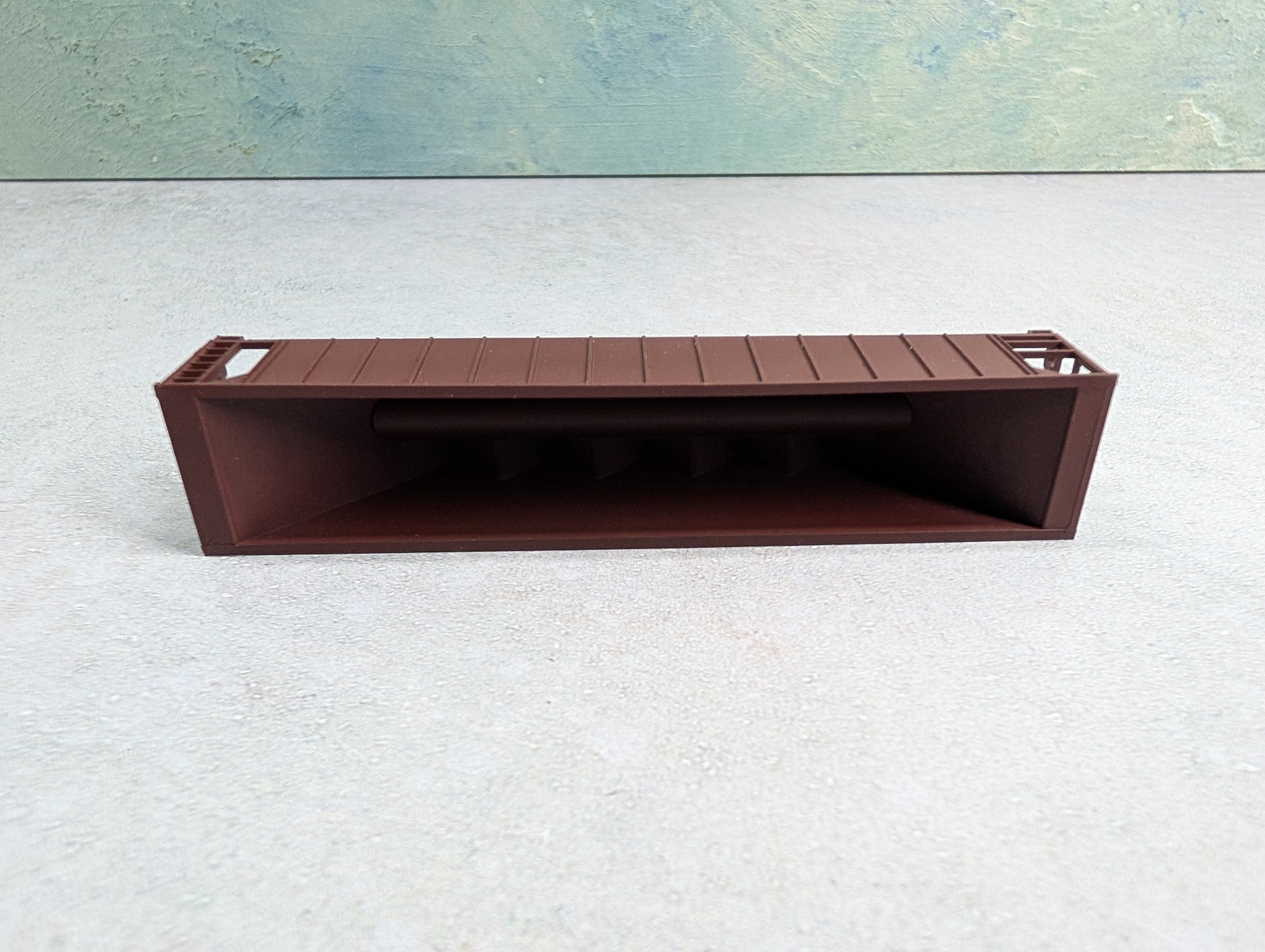 USED Precision Masters 1300 N Scale 54' - 5 Bay Hopper Undecorated Brown Shell Only