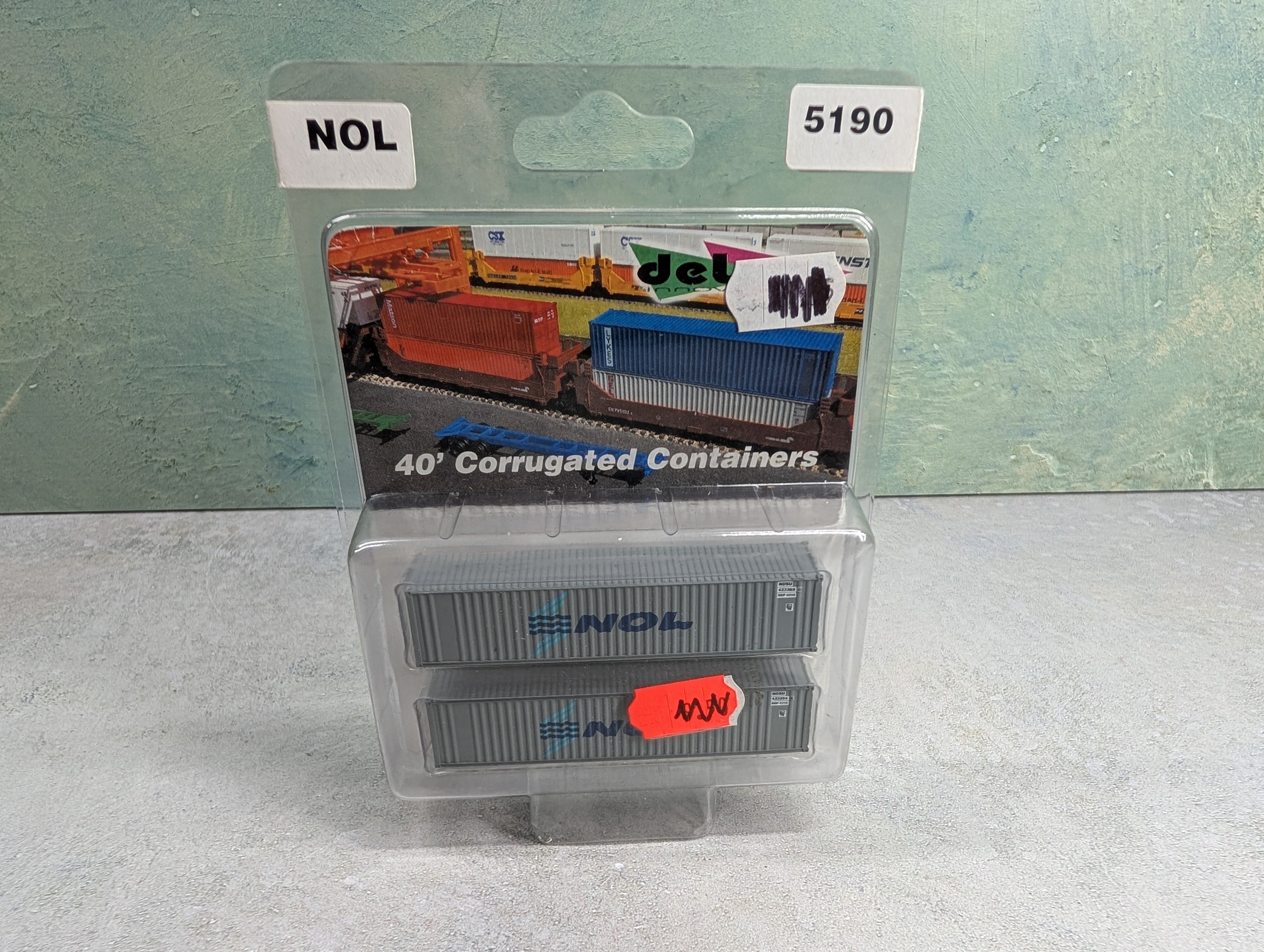 USED Deluxe 5190 N Scale 40' Corrugated Containers NOL
