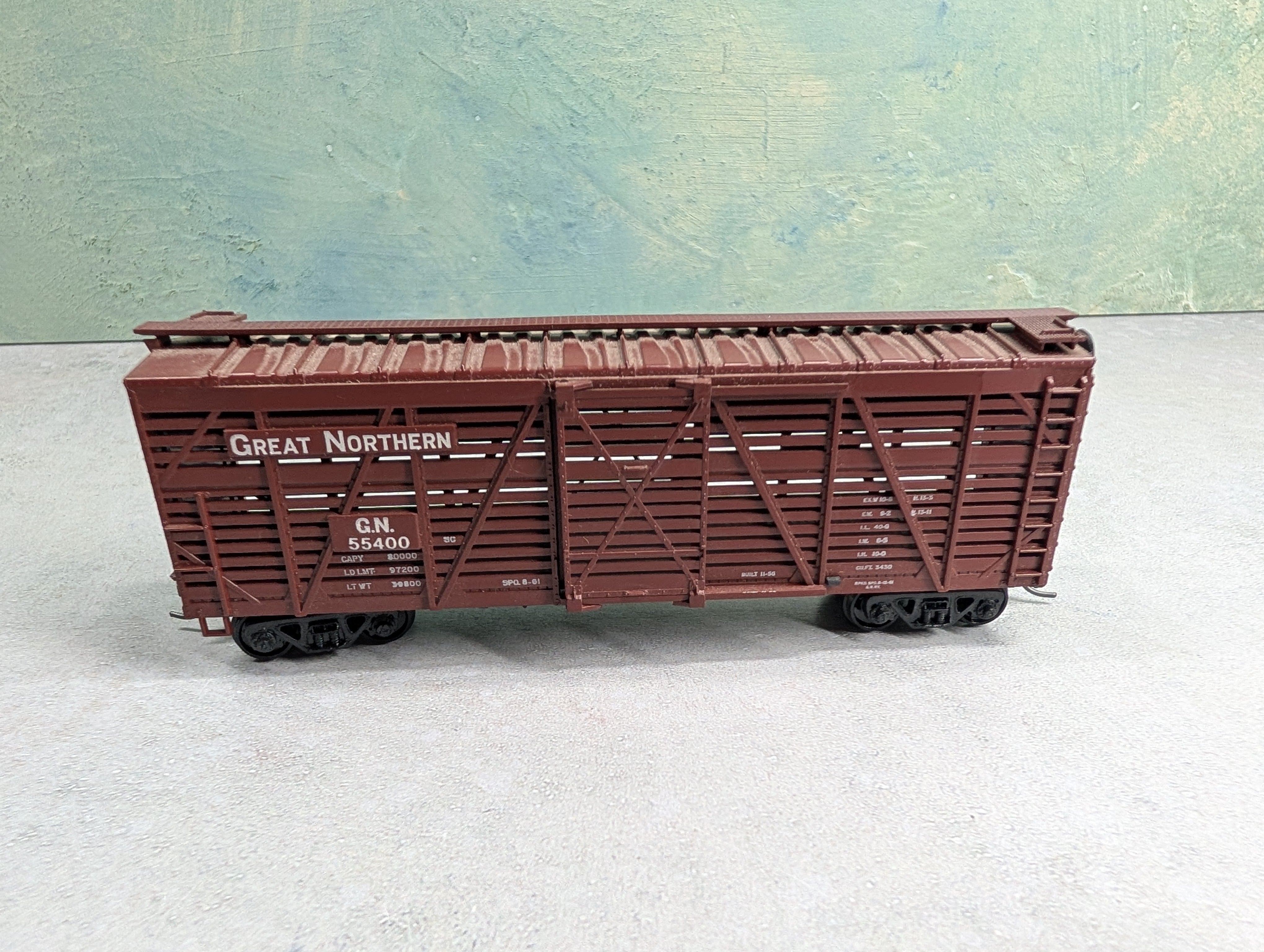 USED Athearn HO Scale Livestock Car Great Northern GN #55400