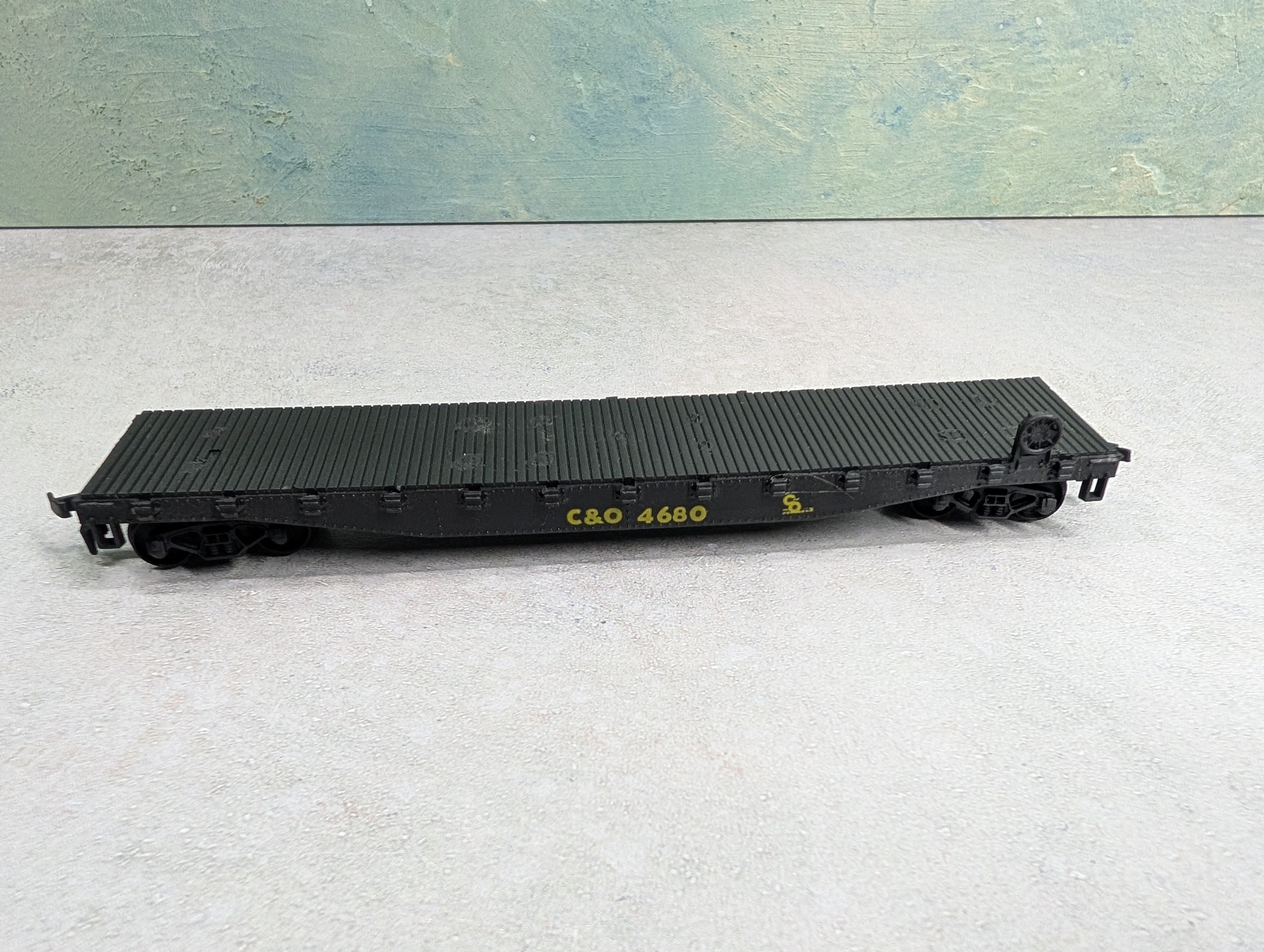 USED AHM HO Scale 50' Flat Car Chesapeake and Ohio C&O #4680