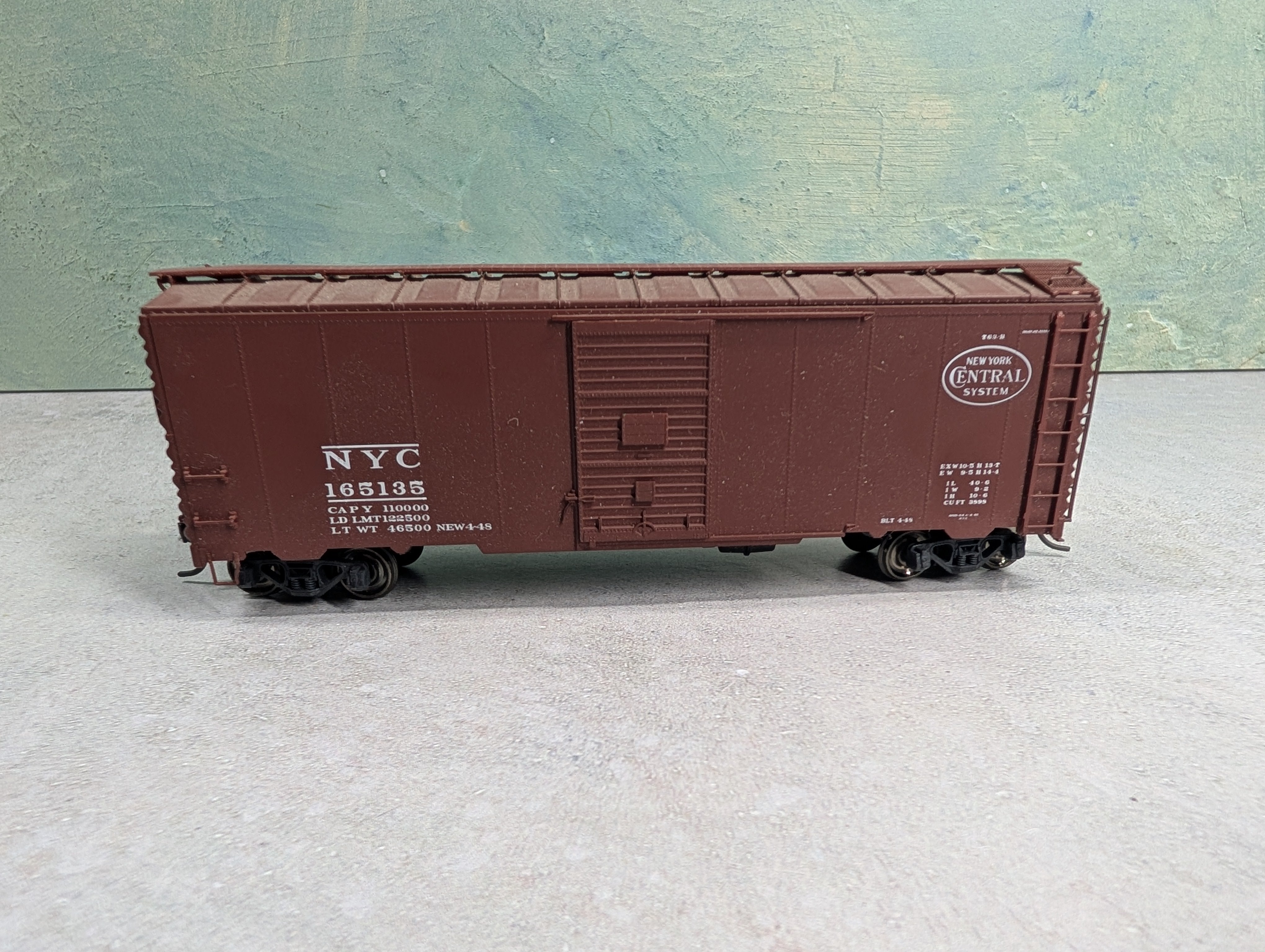 USED Branchline HO Scale 40' Box Car New York Central NYC #165135