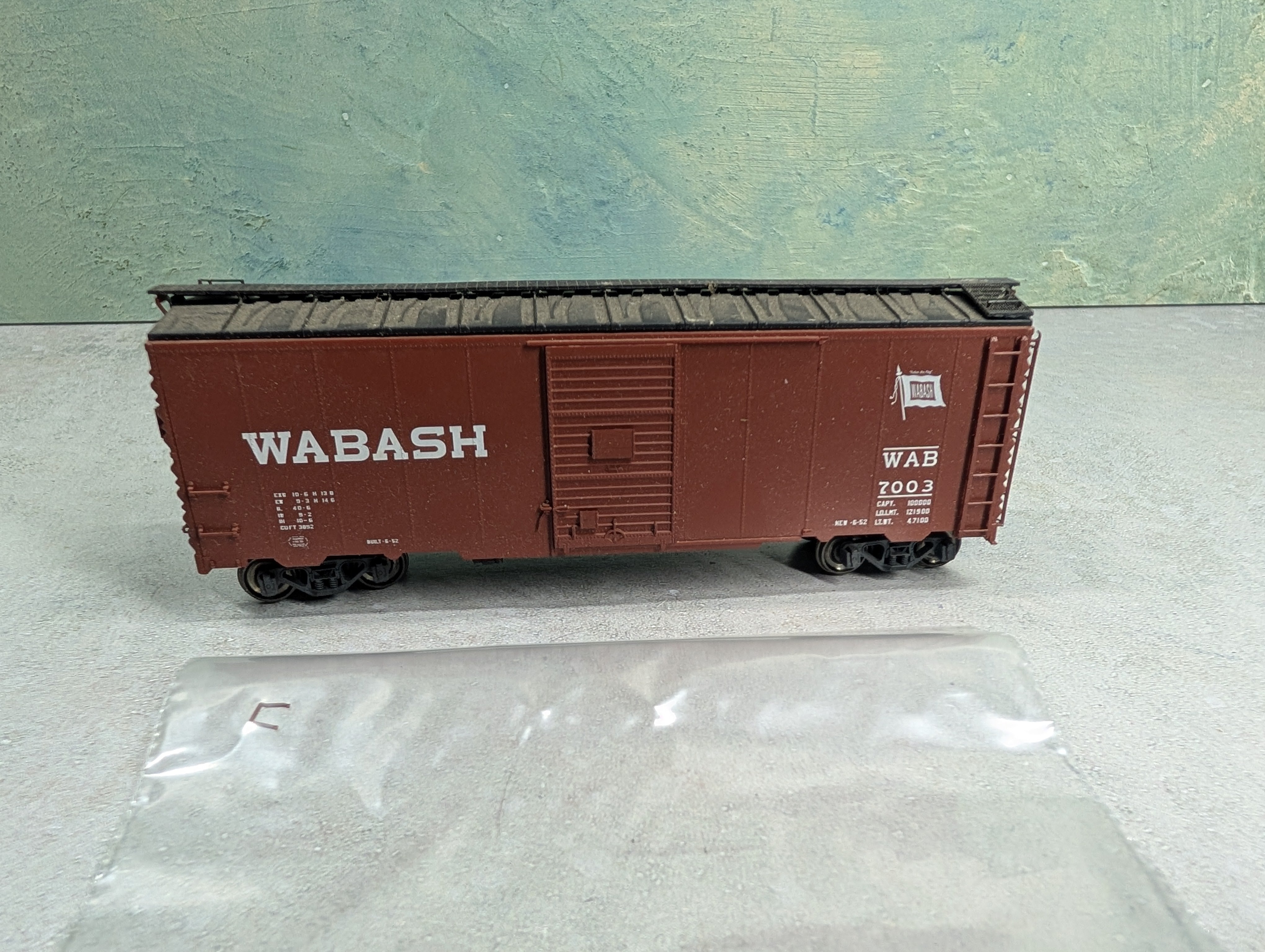 USED Branchline HO Scale 40' Box Car Wabash WAB #7003