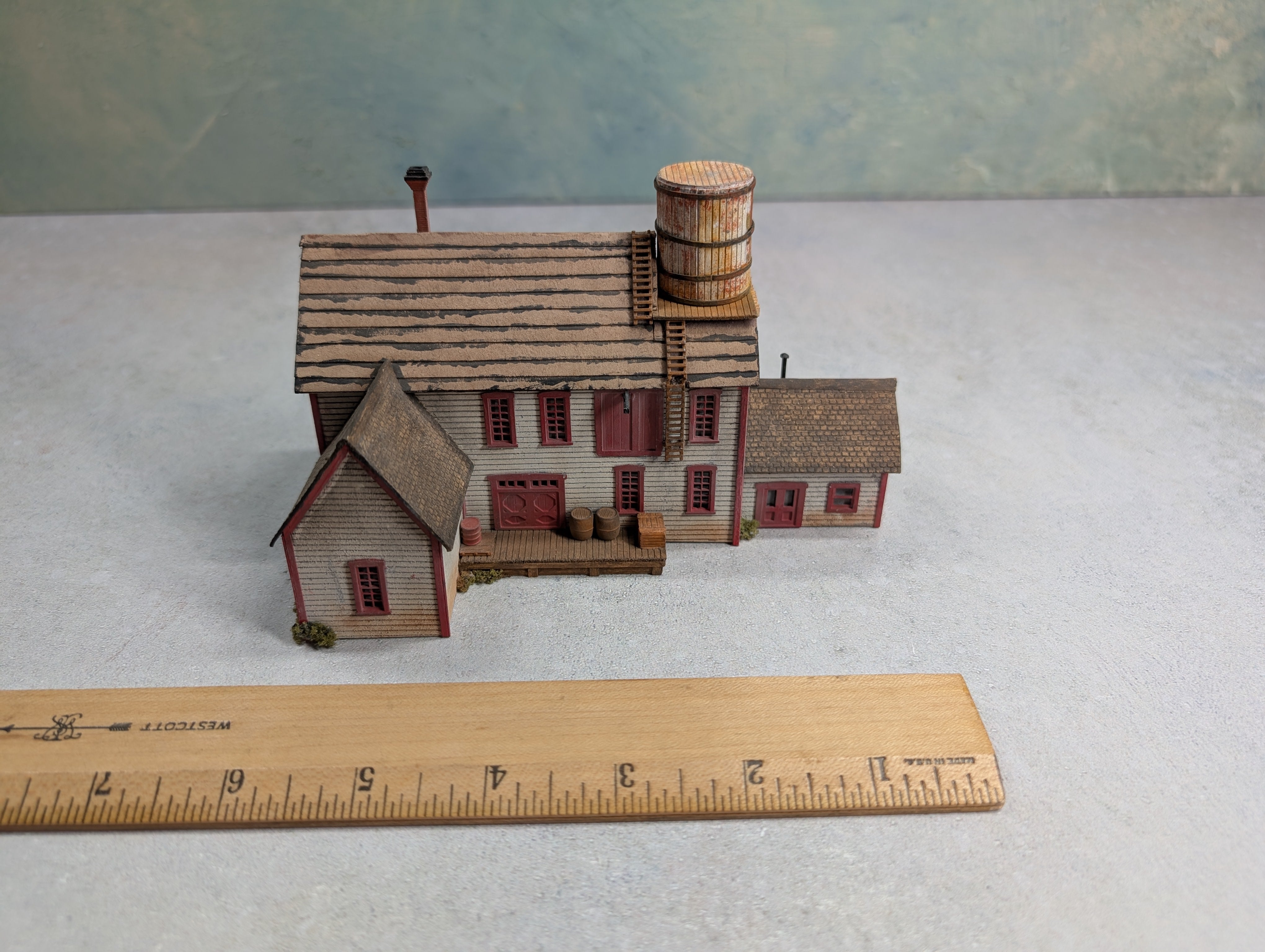USED N Scale Custom Beer Barn, Scratch Built, Berghoff