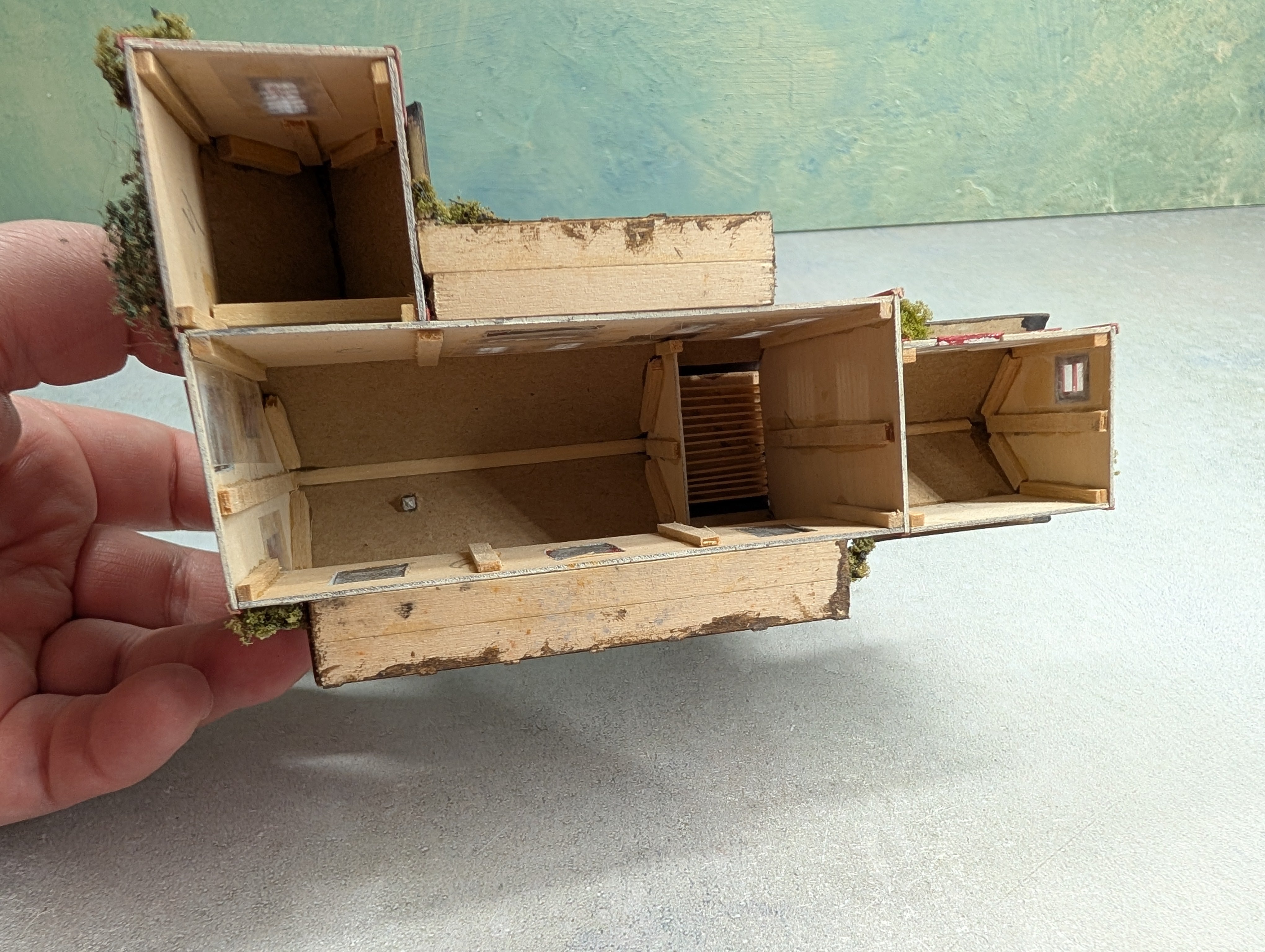 USED N Scale Custom Beer Barn, Scratch Built, Berghoff