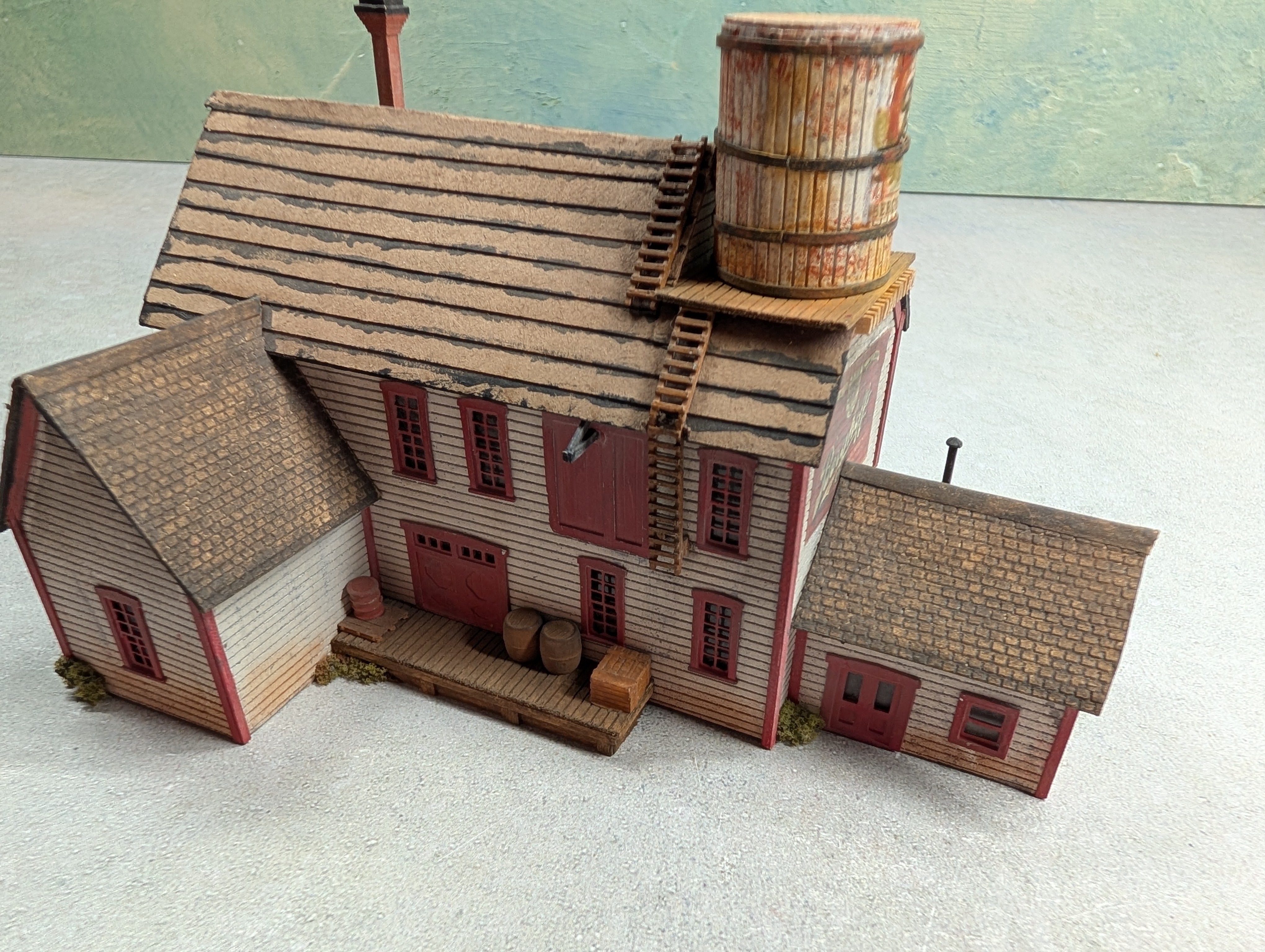 USED N Scale Custom Beer Barn, Scratch Built, Berghoff