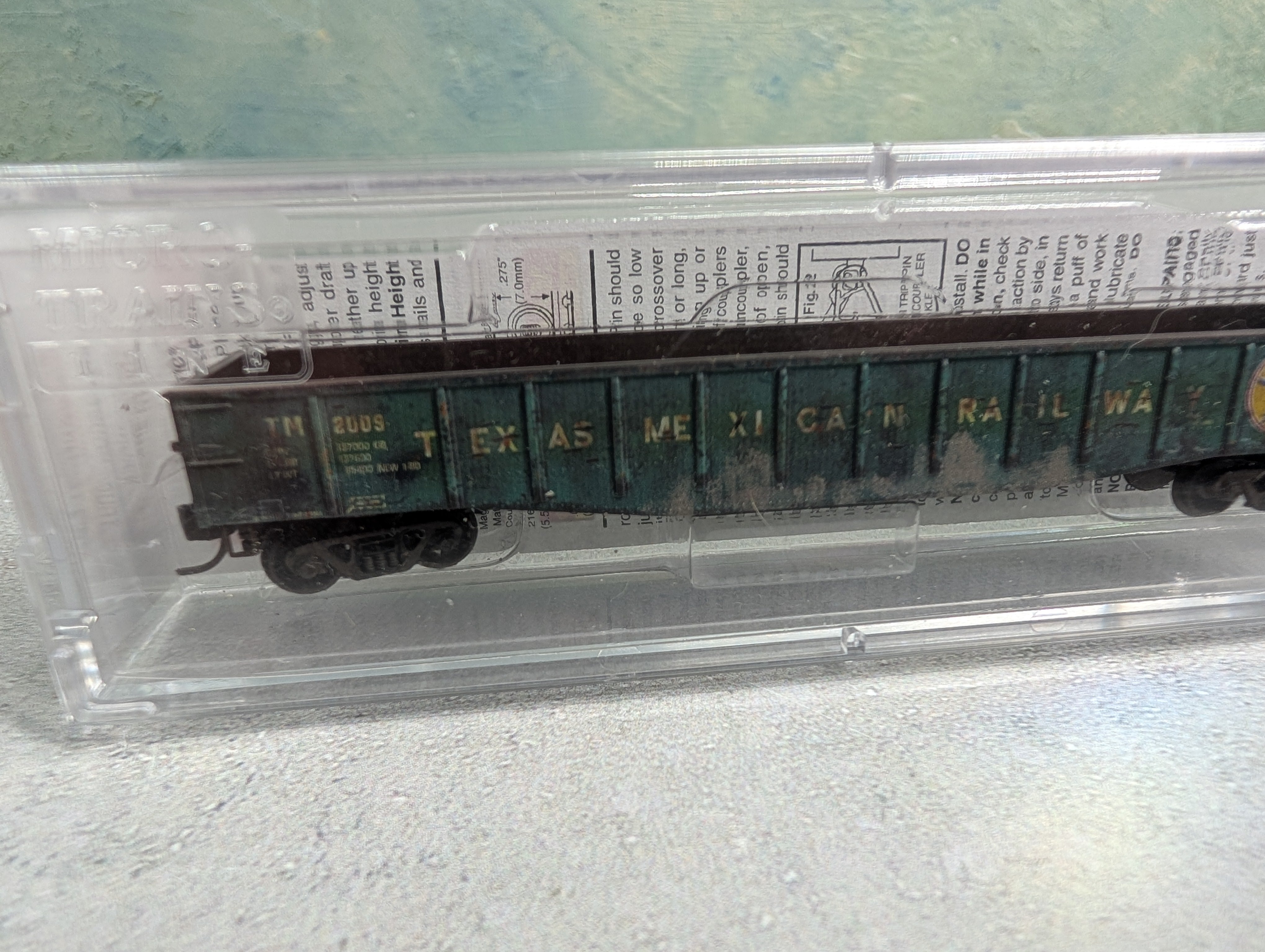 Micro-Trains 10544056 N Scale 50' Steel Side Gondola Texas Mexican TM #2009 Weathered