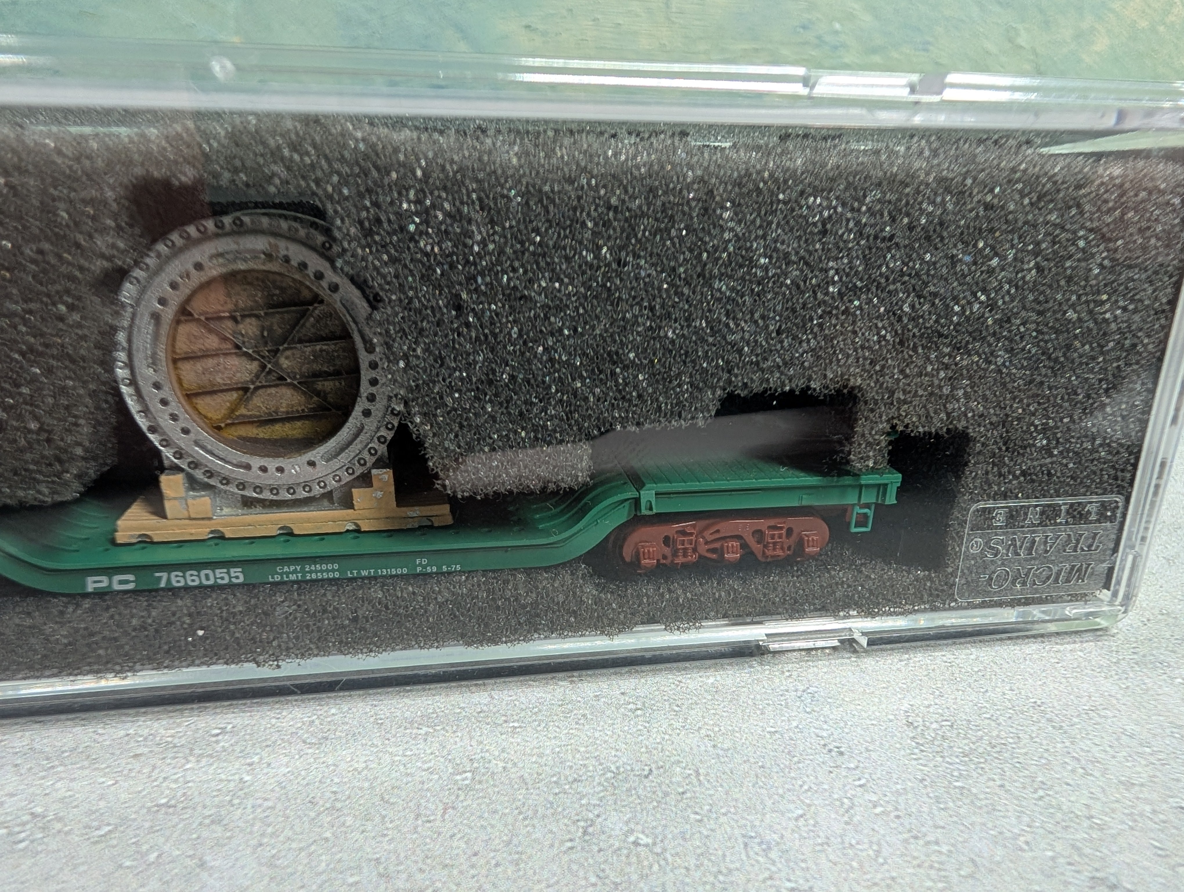 N Scale Enthusiast N Scale Depressed Center Flat Car Penn Central PC #766055